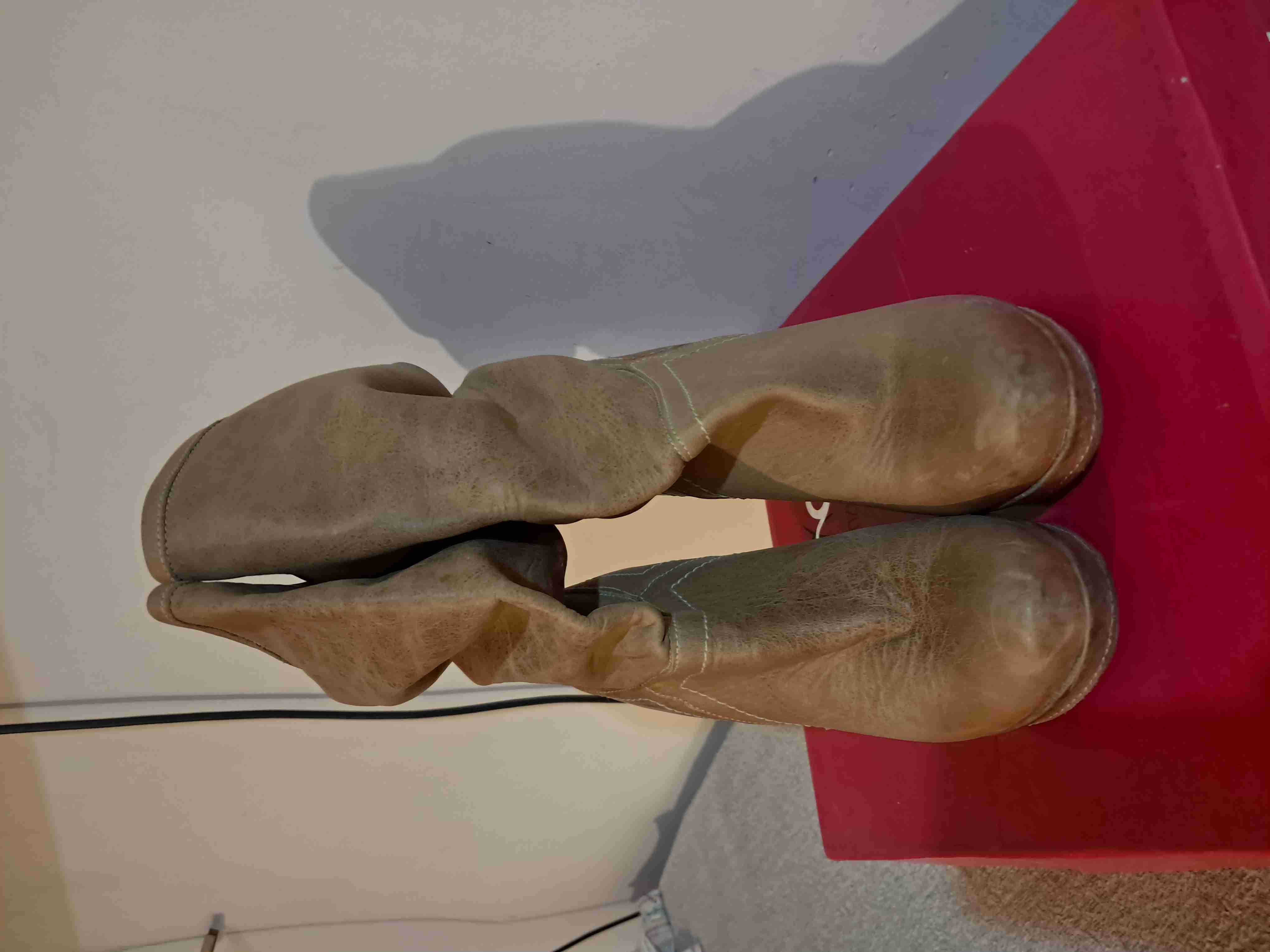 Botines con plataforma taupe - miniatura 2