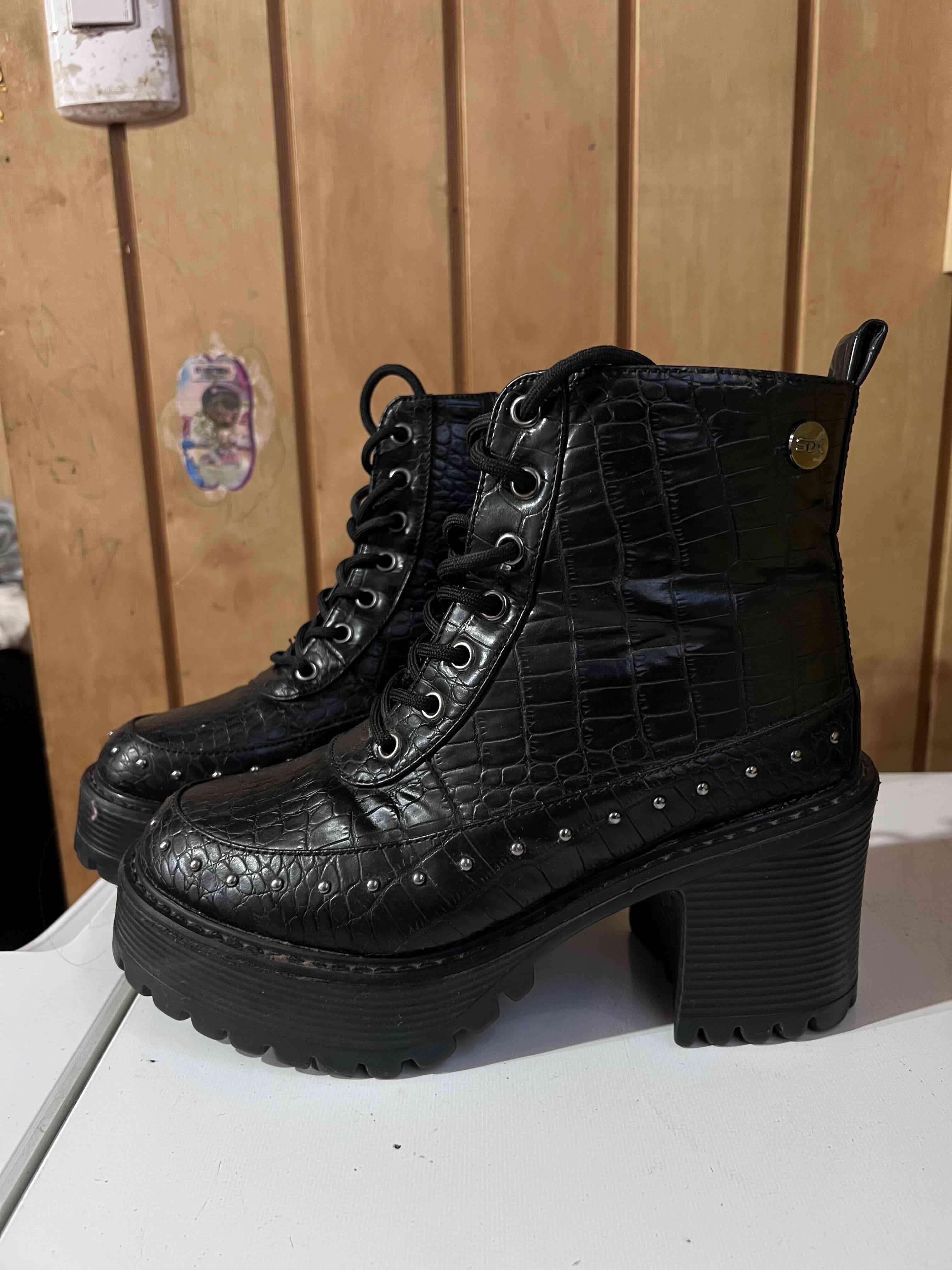 Botines negros con plataforma - miniatura 3