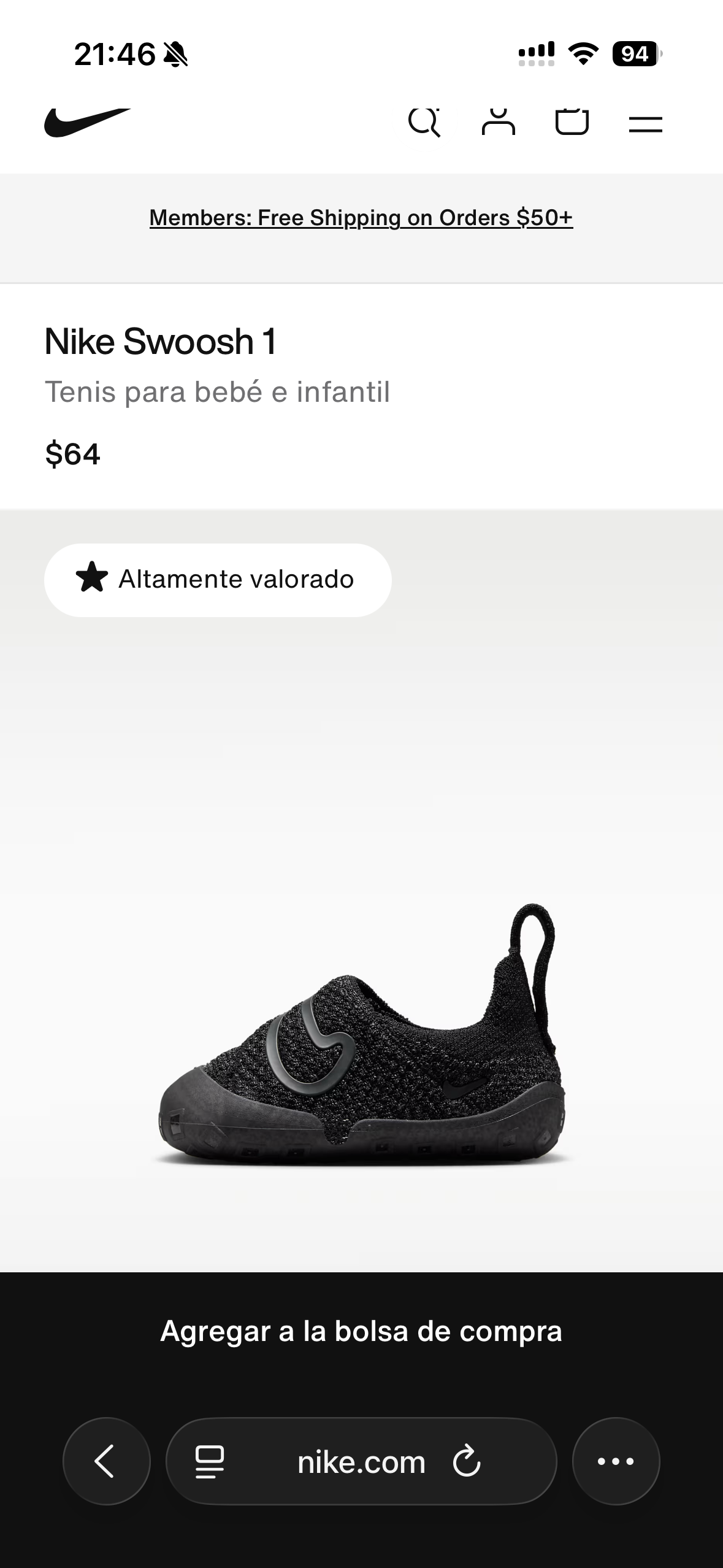 Zapatillas Nike Swoosh de bebé - miniatura 3