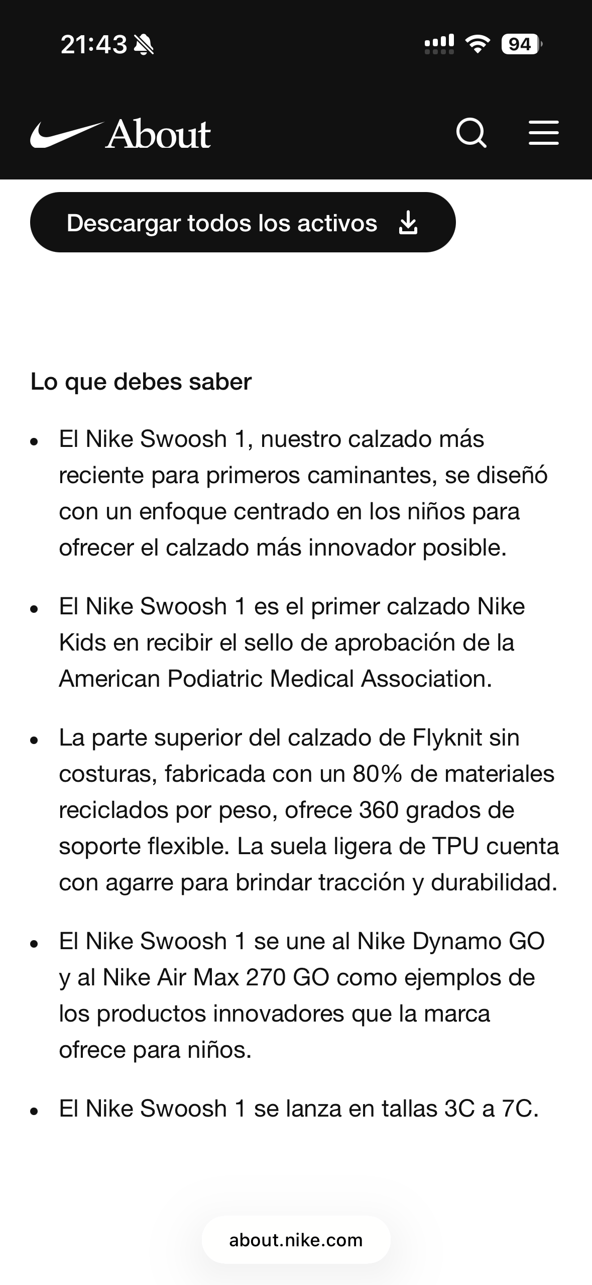 Zapatillas Nike Swoosh de bebé - miniatura 4