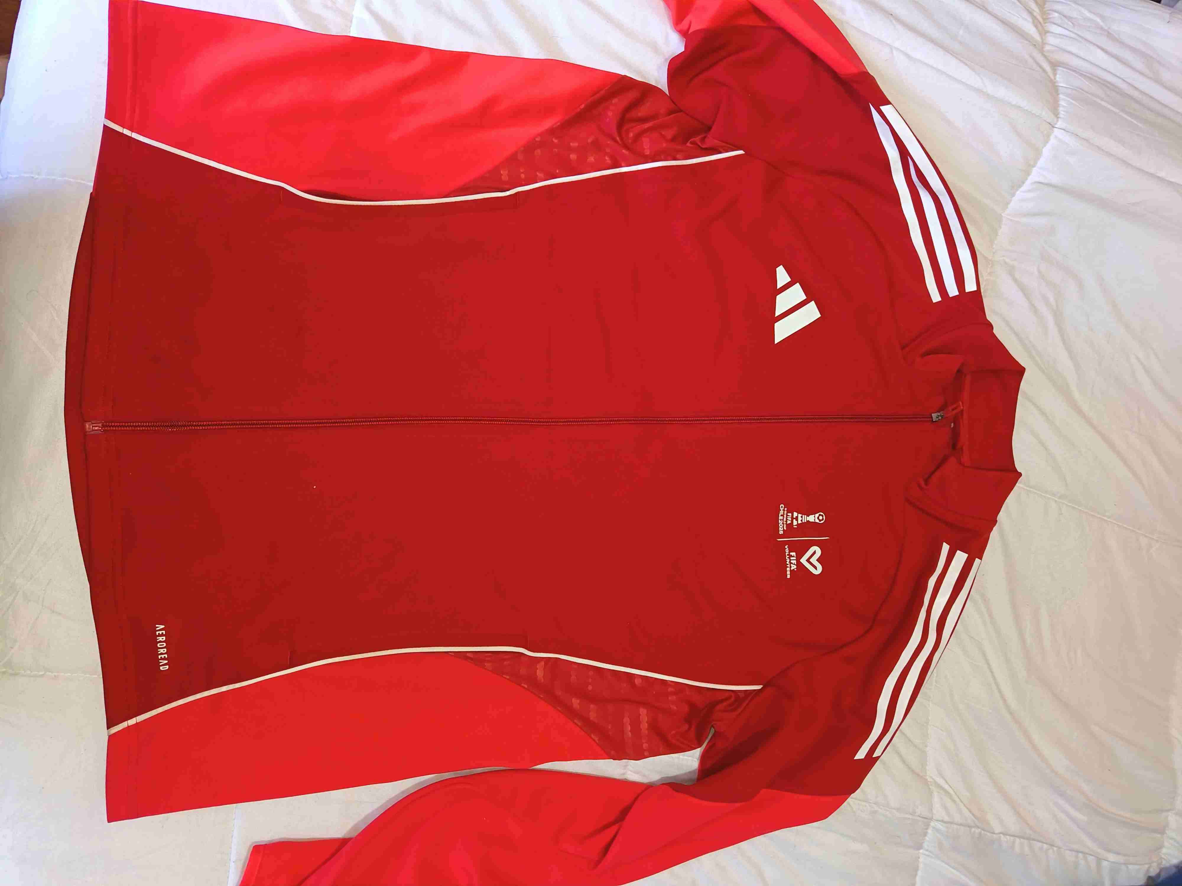 Chaqueta deportiva roja Adidas - miniatura 1