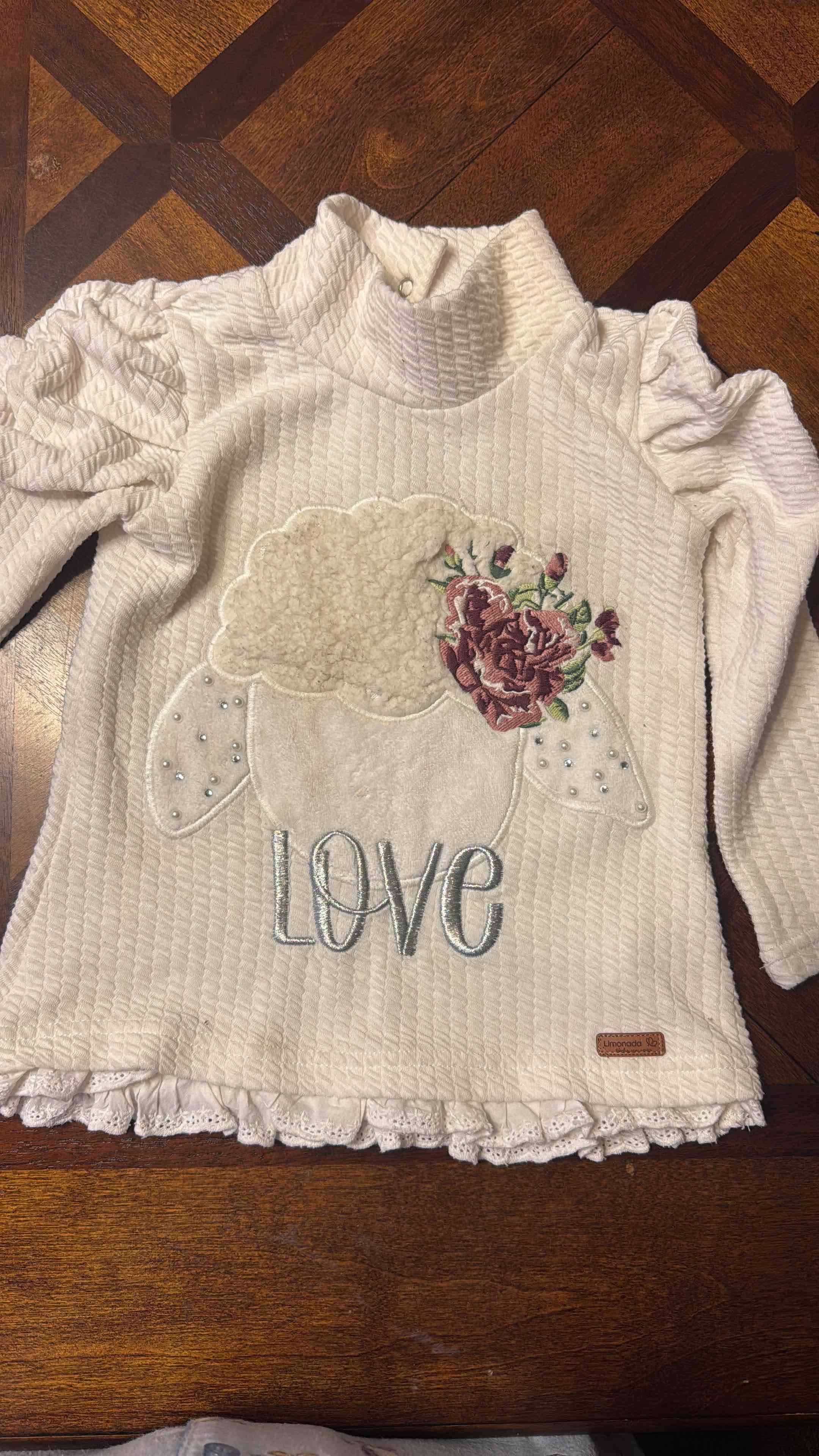 Suéter infantil con diseño floral Limonada