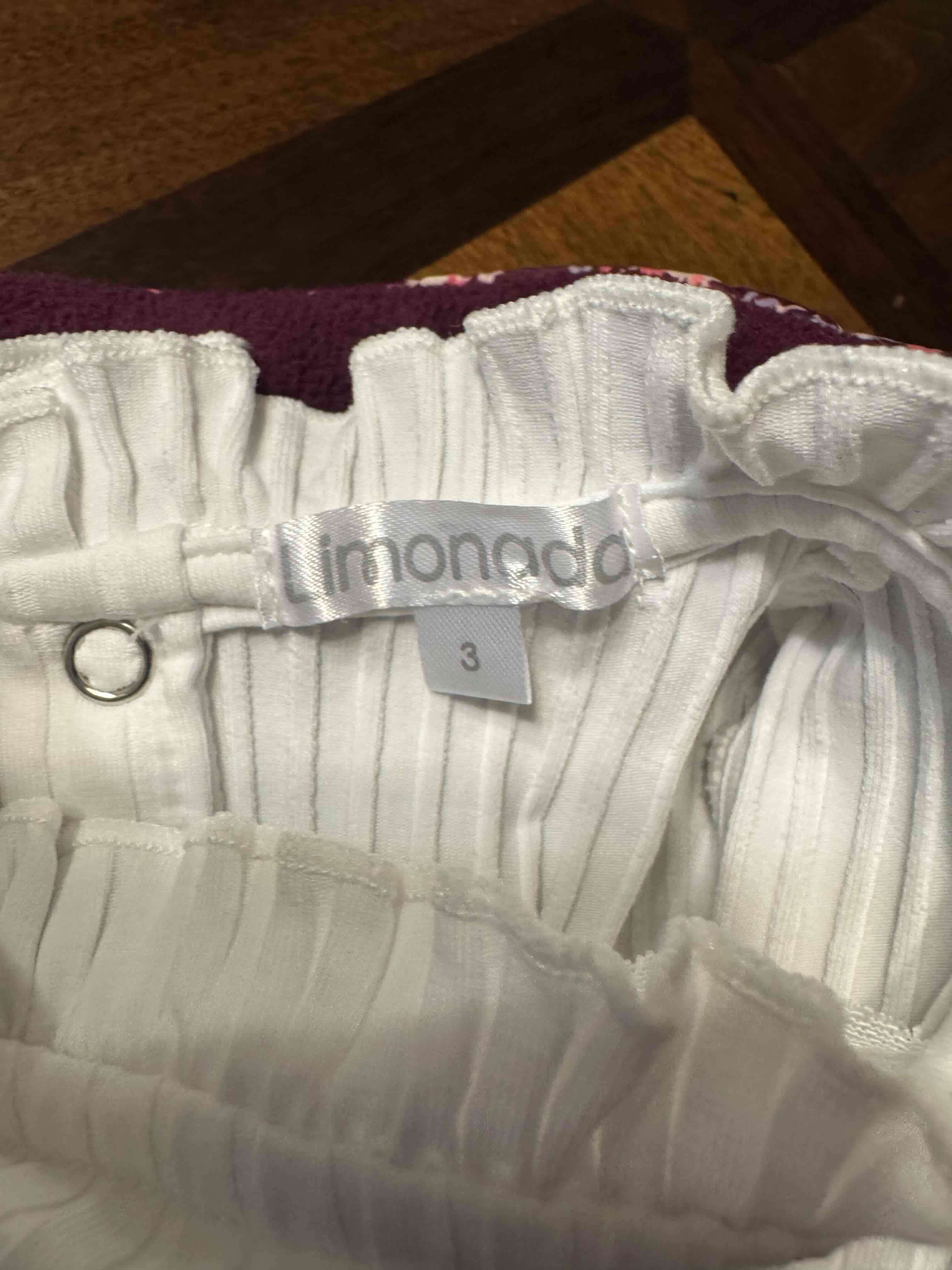 Vestido infantil blanco con conejo Limonada - miniatura 2