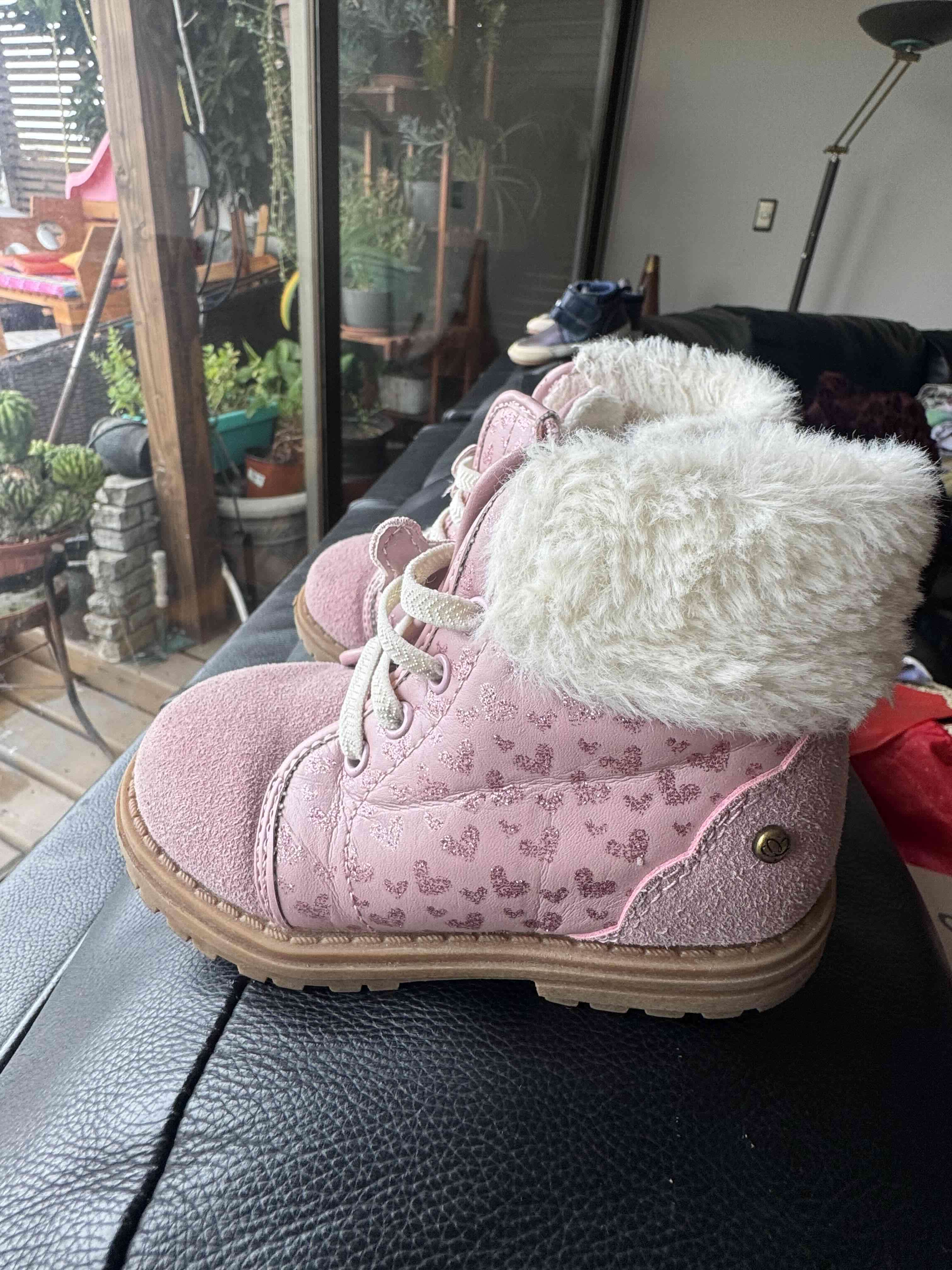 Botas rosas con peluche infantil - miniatura 2
