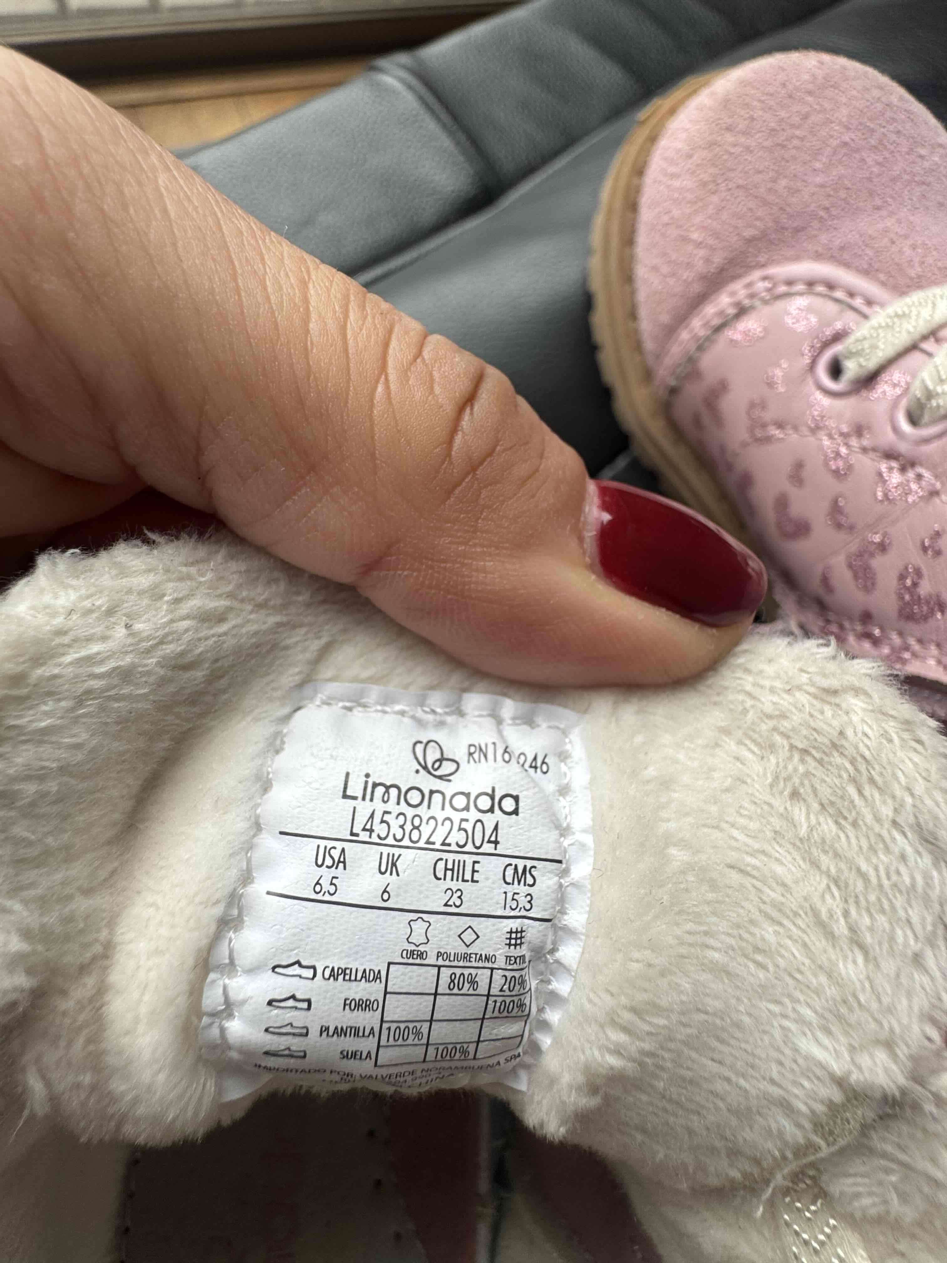 Botas rosas con peluche infantil - miniatura 3