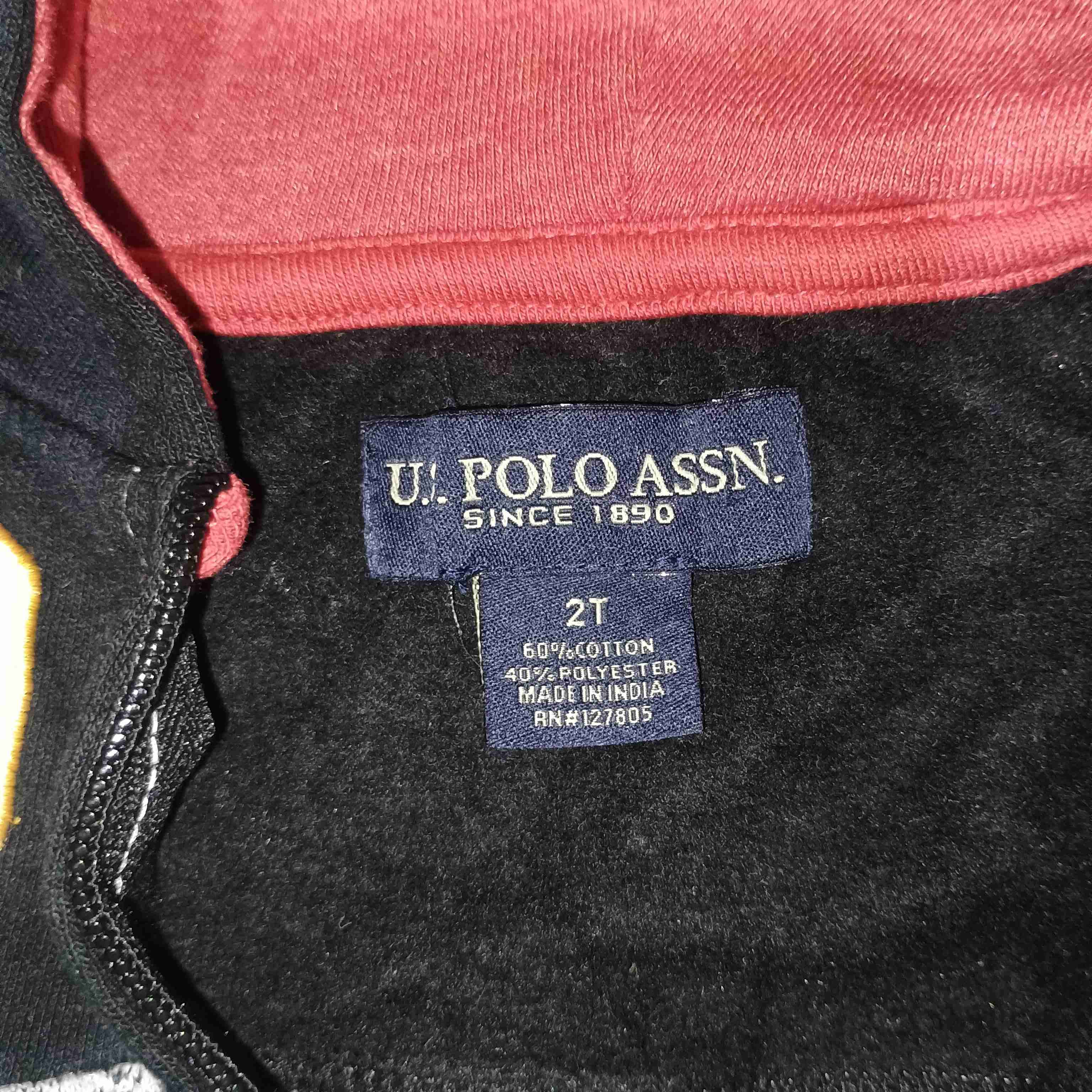 Polerón infantil con capucha gris y negro - miniatura 3