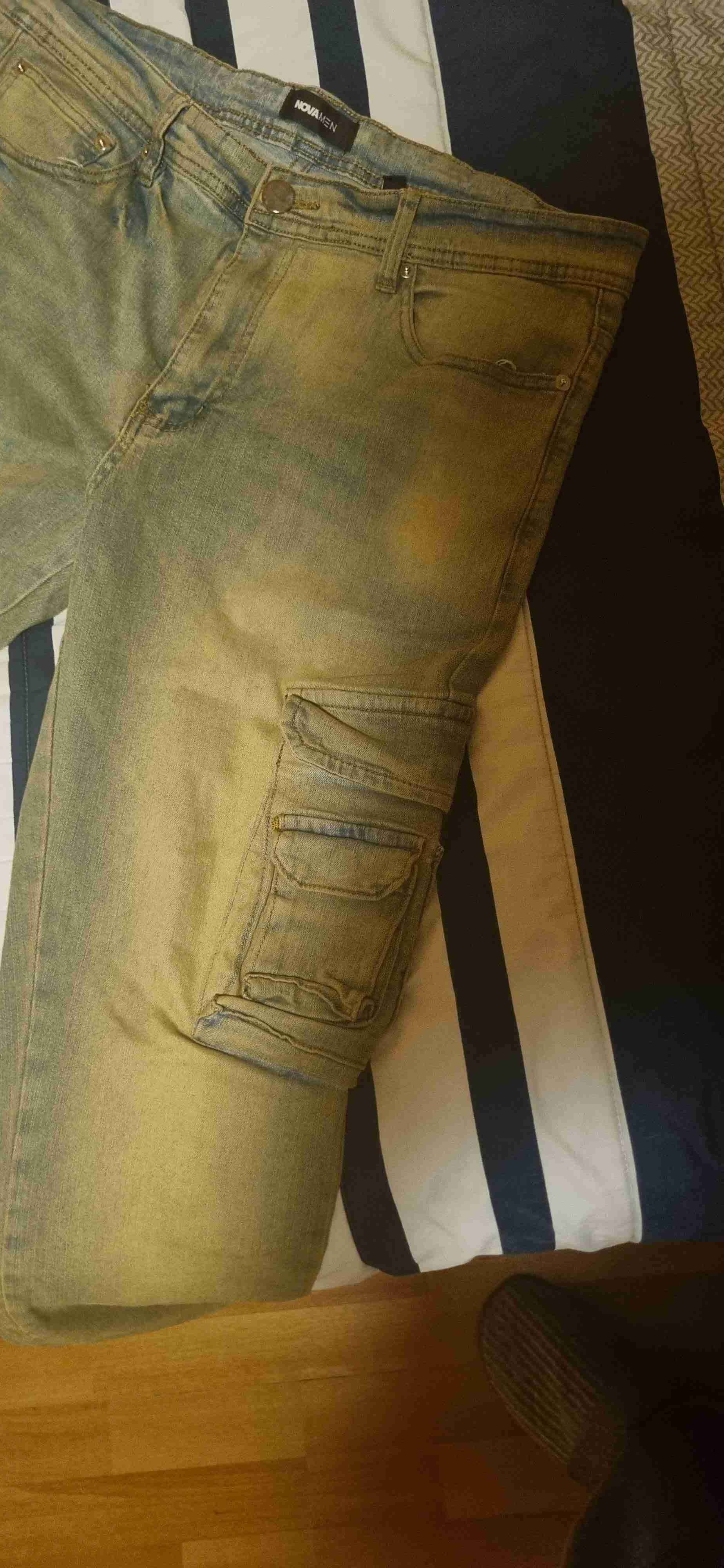 Pantalones Skinny cargo beige fanshion nova - miniatura 4