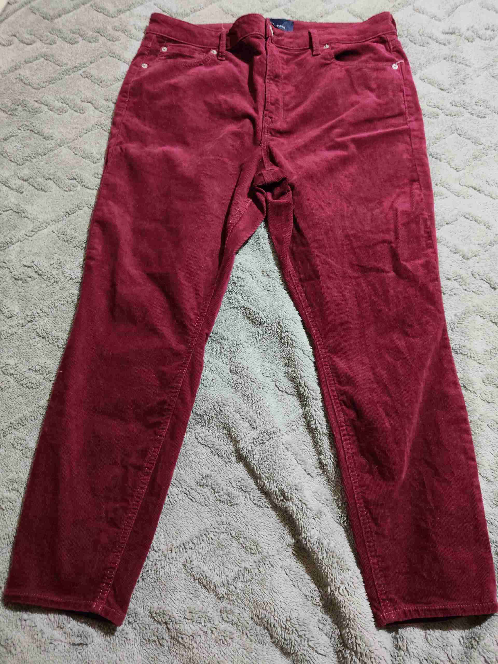 Pantalones burdeos de cotele GAP - miniatura 2