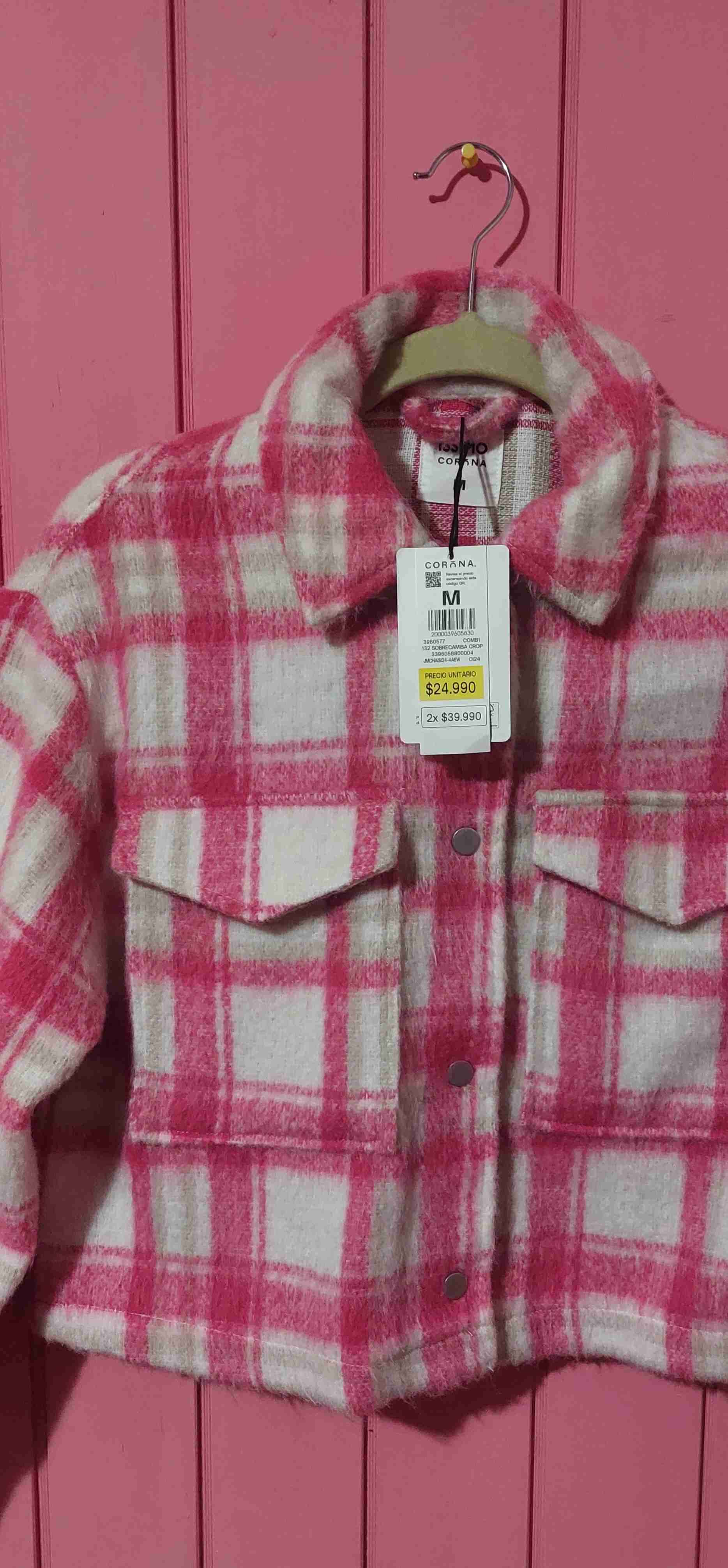 Chaqueta a cuadros rosa y blanco - miniatura 2