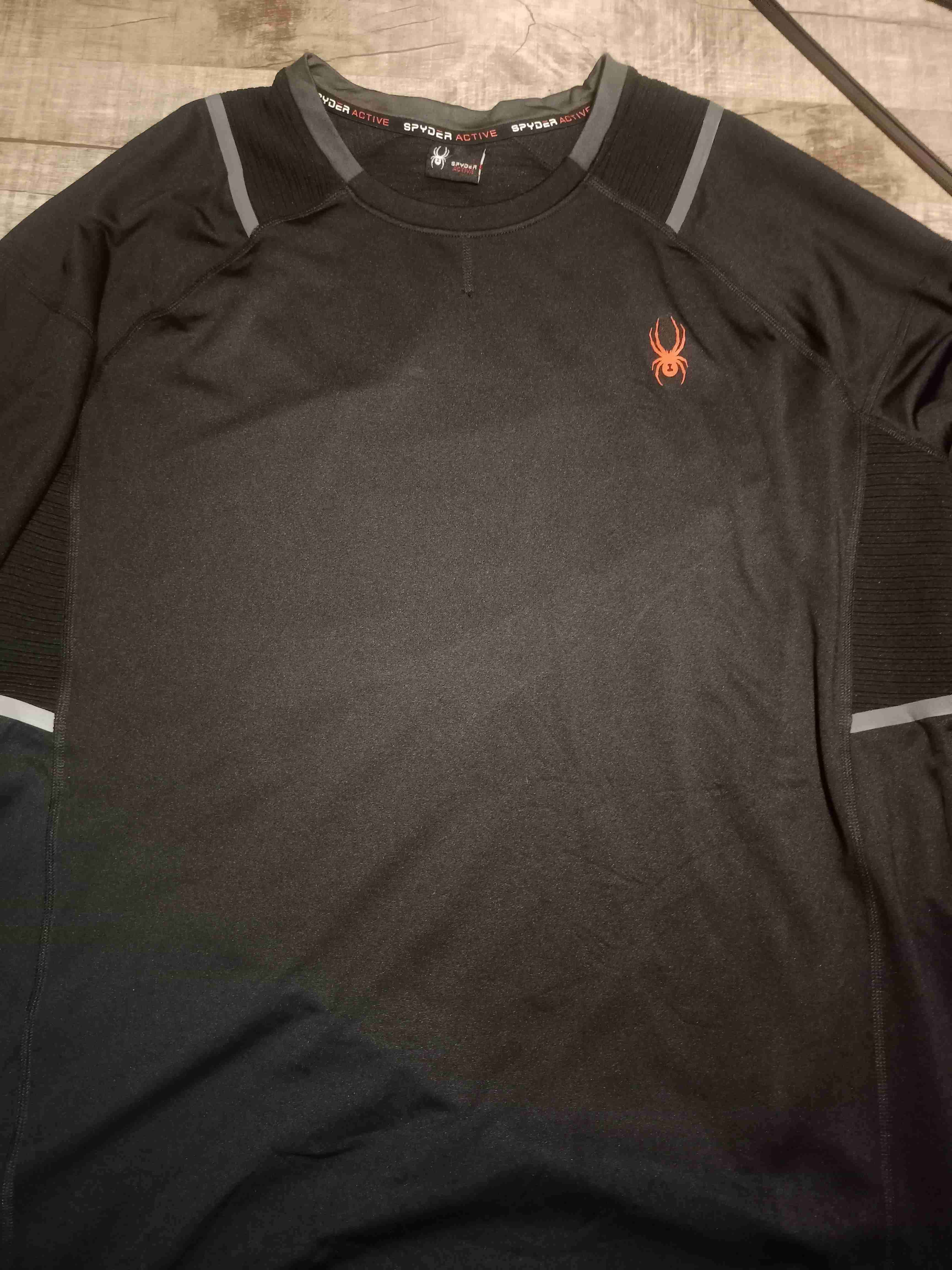 Polera deportiva negra Spyder - miniatura 2