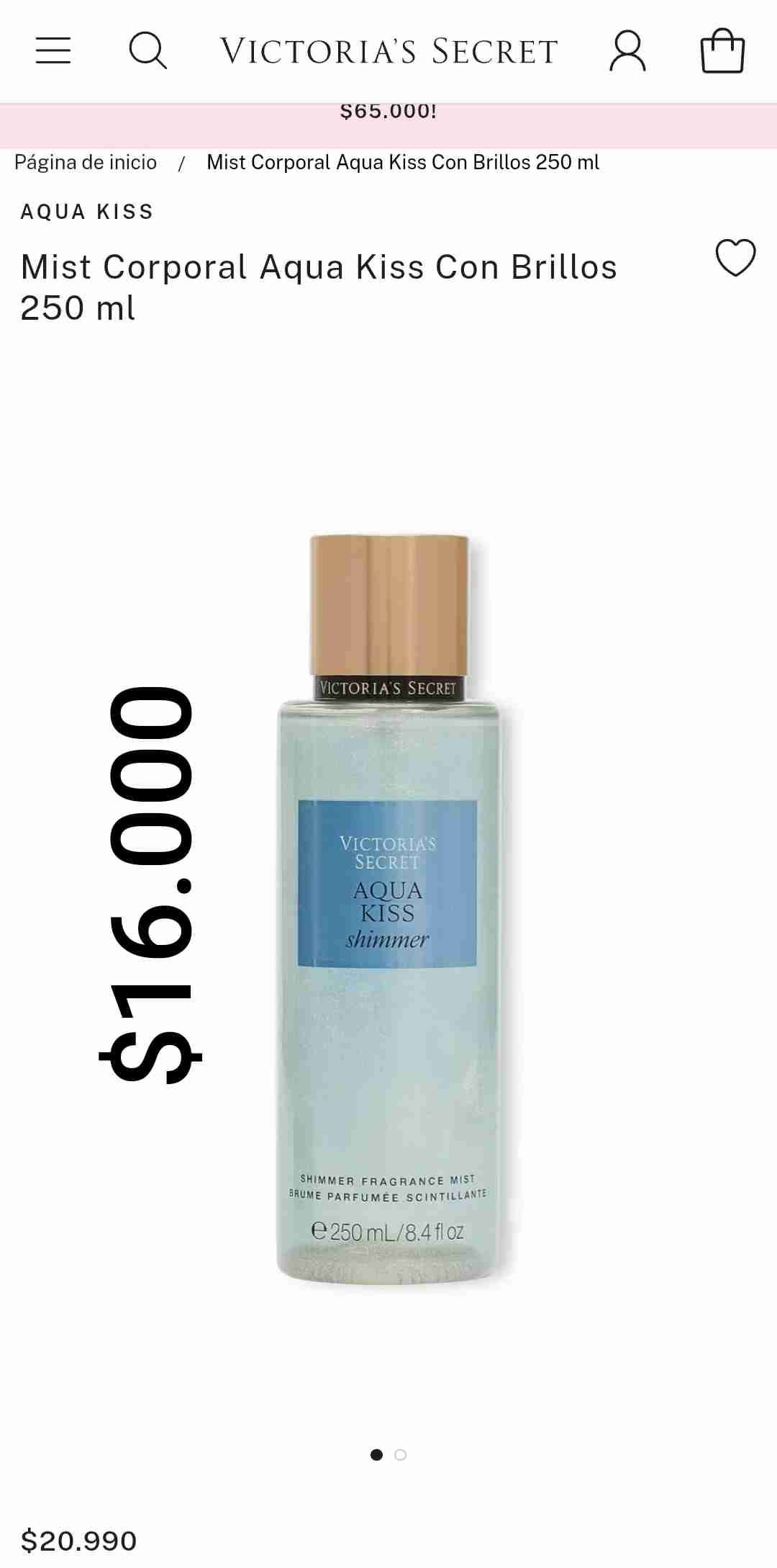 Body Mist Velvet Petals Shimmer 250 ml - miniatura 3