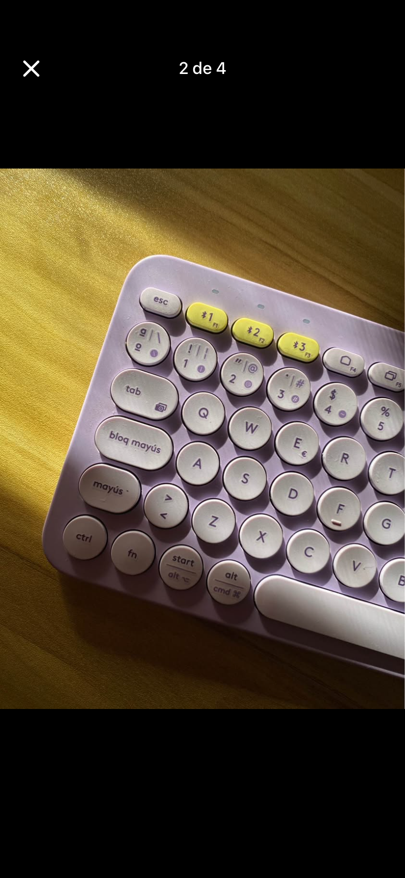 Teclado Logitech color lavanda - miniatura 2