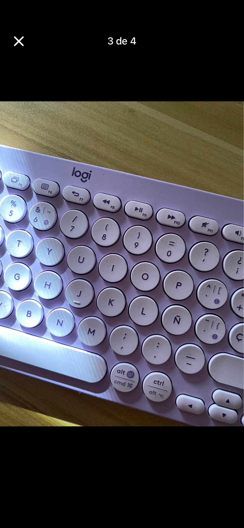 Teclado Logitech color lavanda - miniatura 3