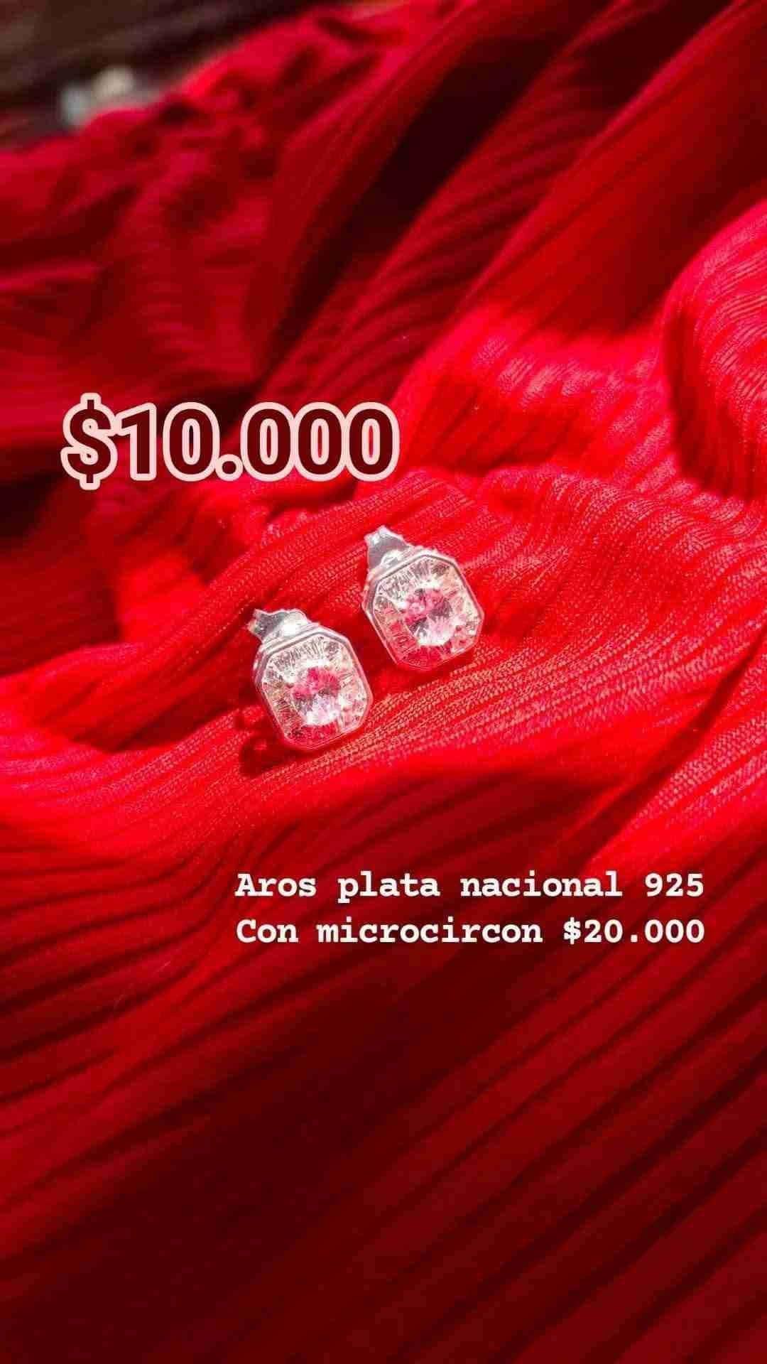 Aros con MICROCIRCONES PURA PLATA - miniatura 3