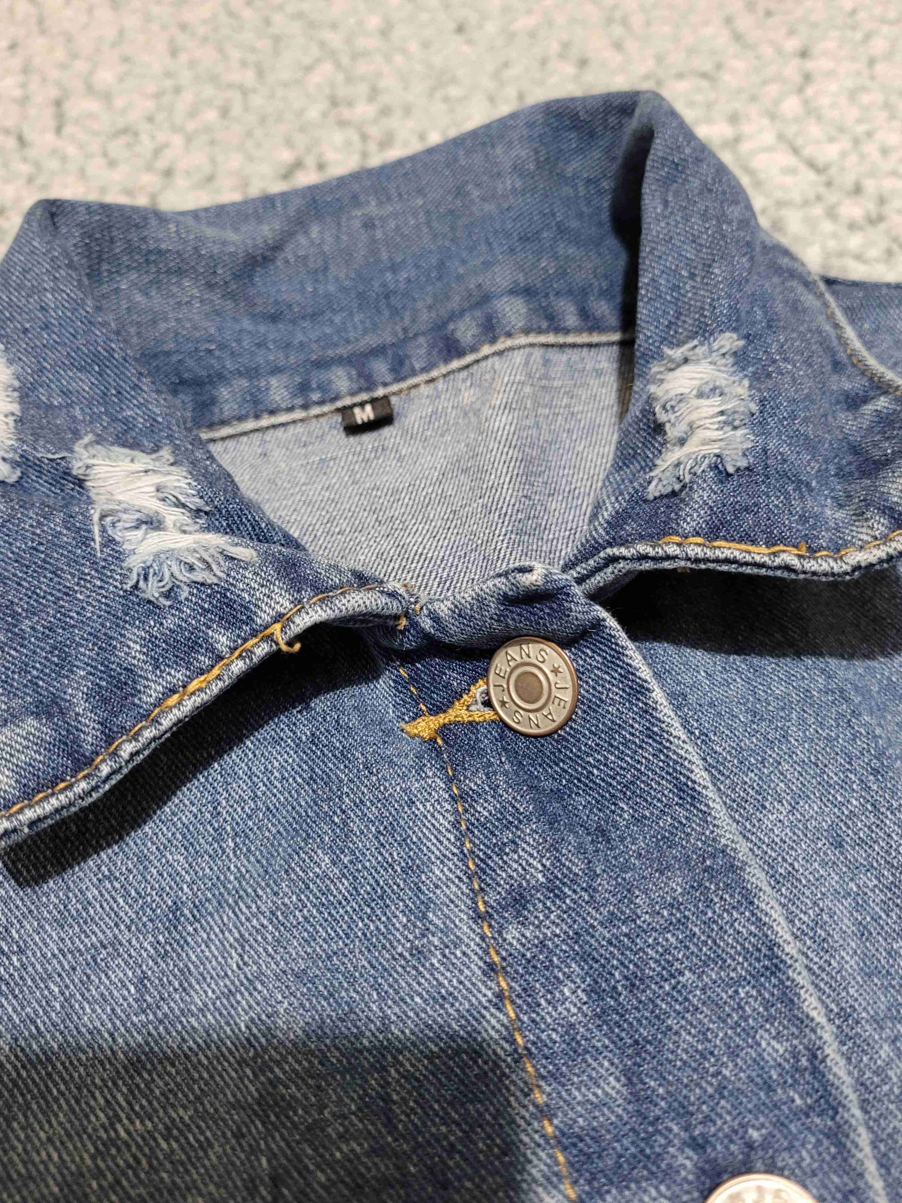 Chaqueta de mezclilla azul desgastado - miniatura 2