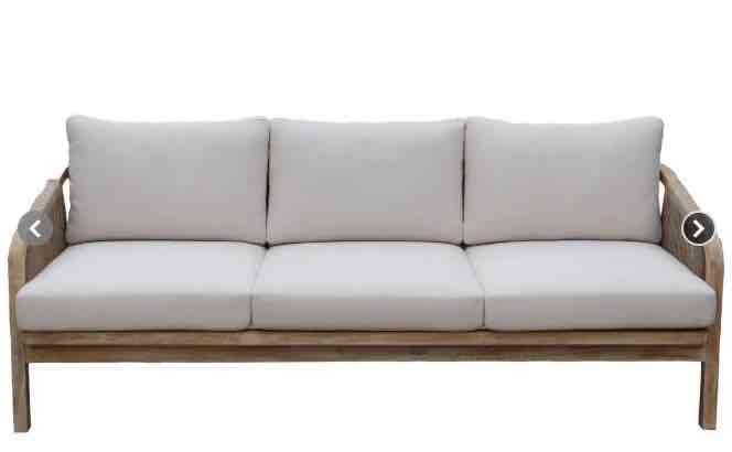 Sofá 3 cuerpos Madera - beige - miniatura 1