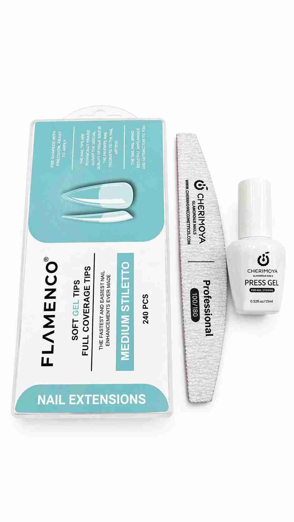 Kit de Uñas Soft Gel + Press + Lima