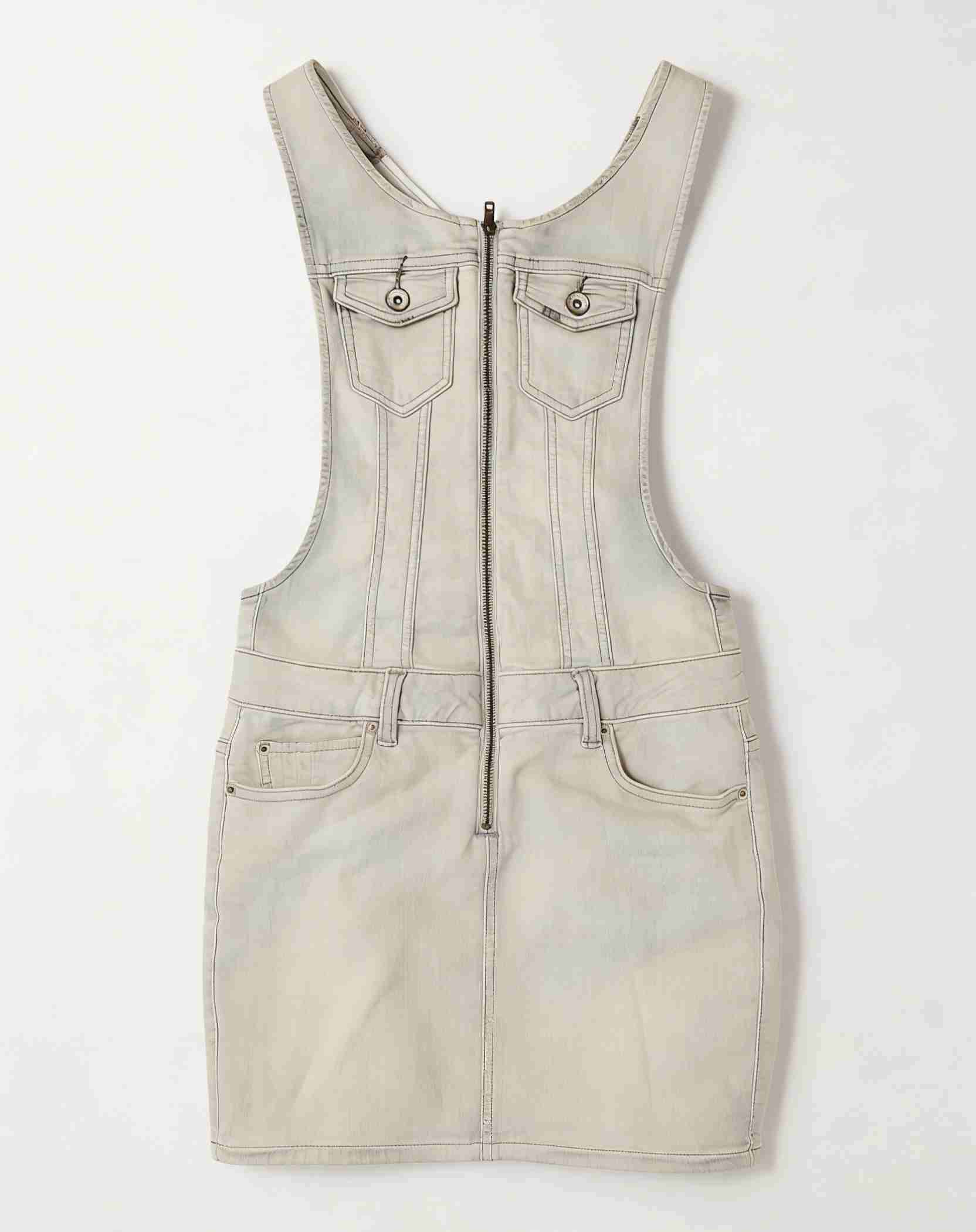 Vestido de mezclilla beige