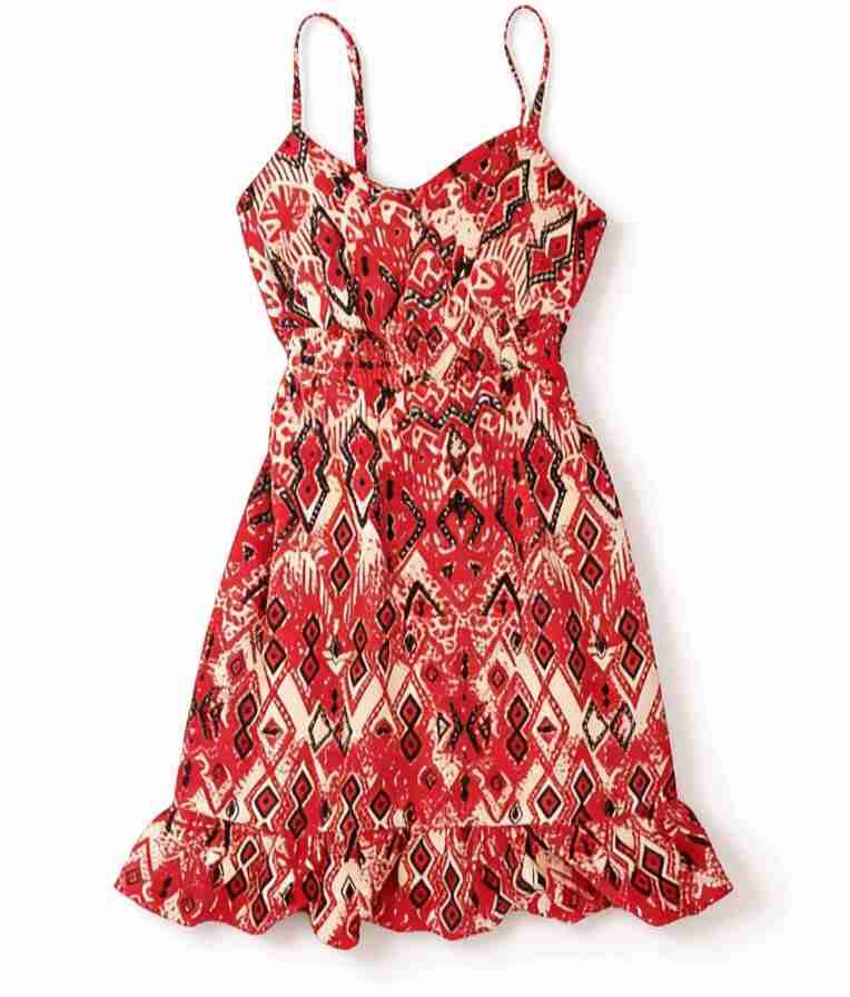 Vestido veraniego estampado rojo