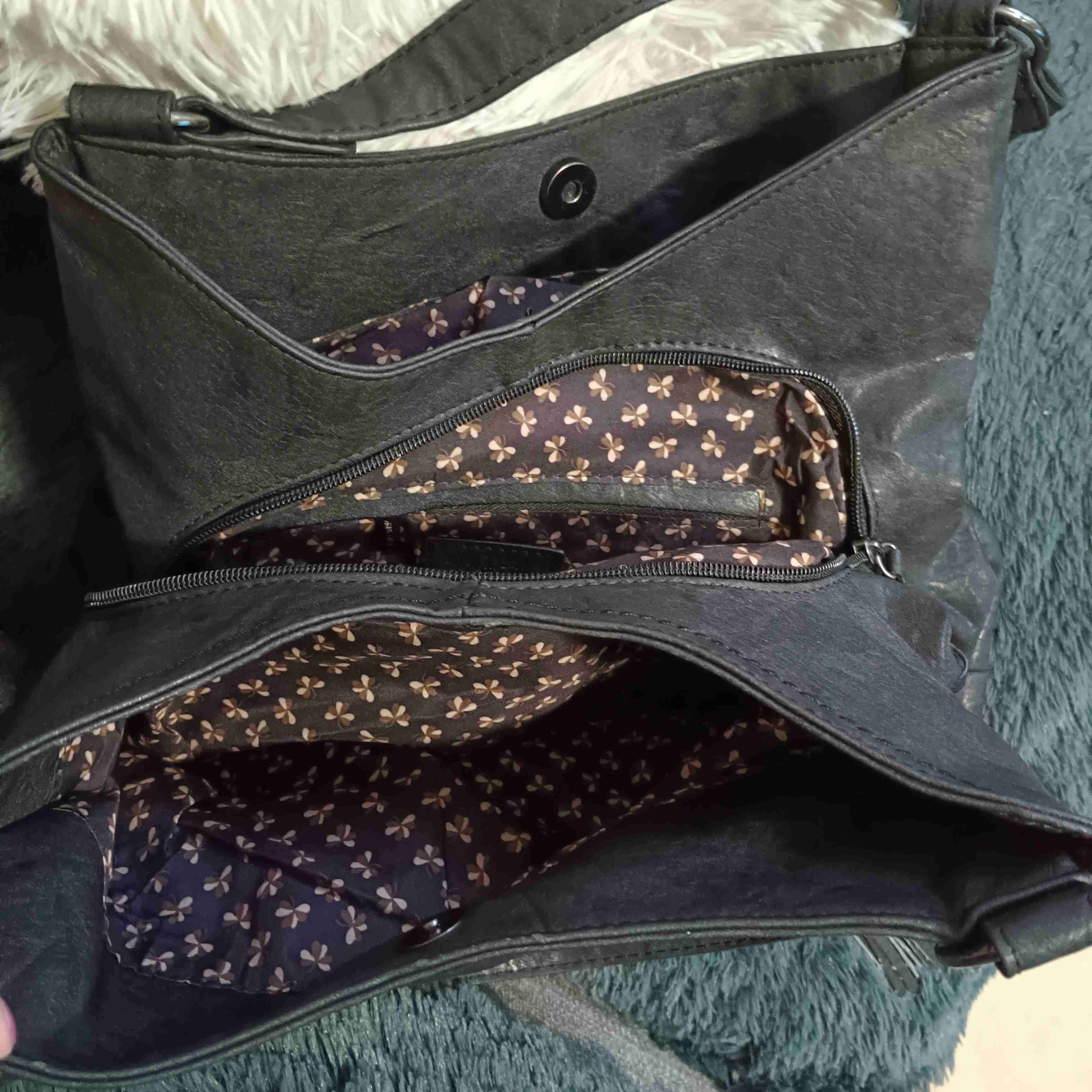 Cartera negra con flecos - miniatura 2