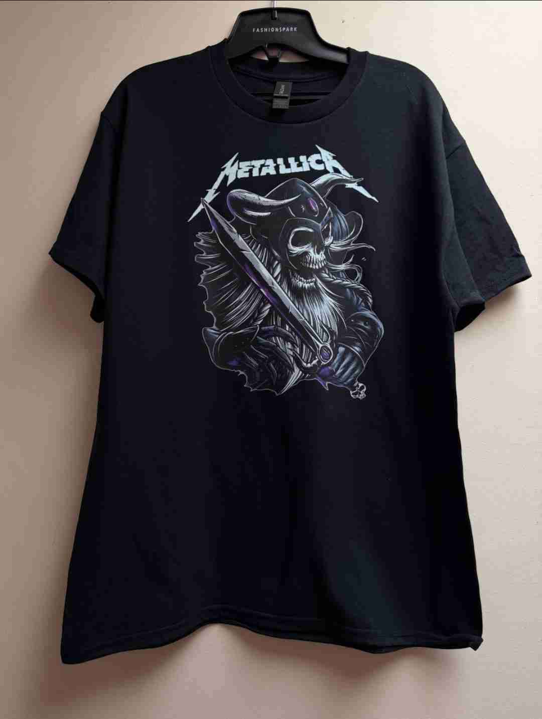Polera Metallica negra diseño calavera - miniatura 2