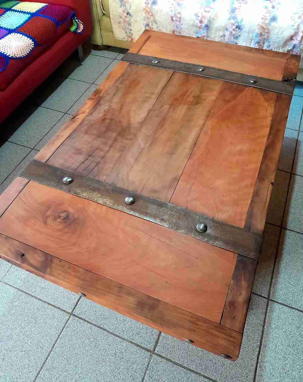 Mesa de centro rústica de madera Roble - miniatura 3