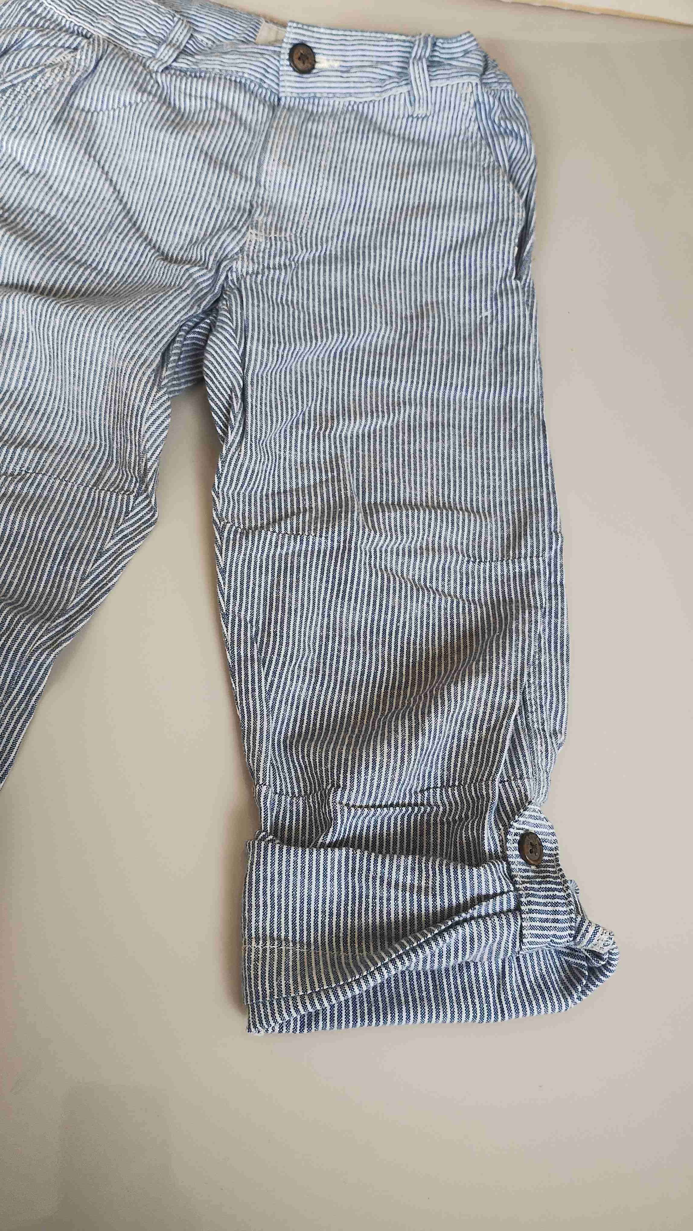 Pantalón de verano  H&M a rayas azul claro - miniatura 3