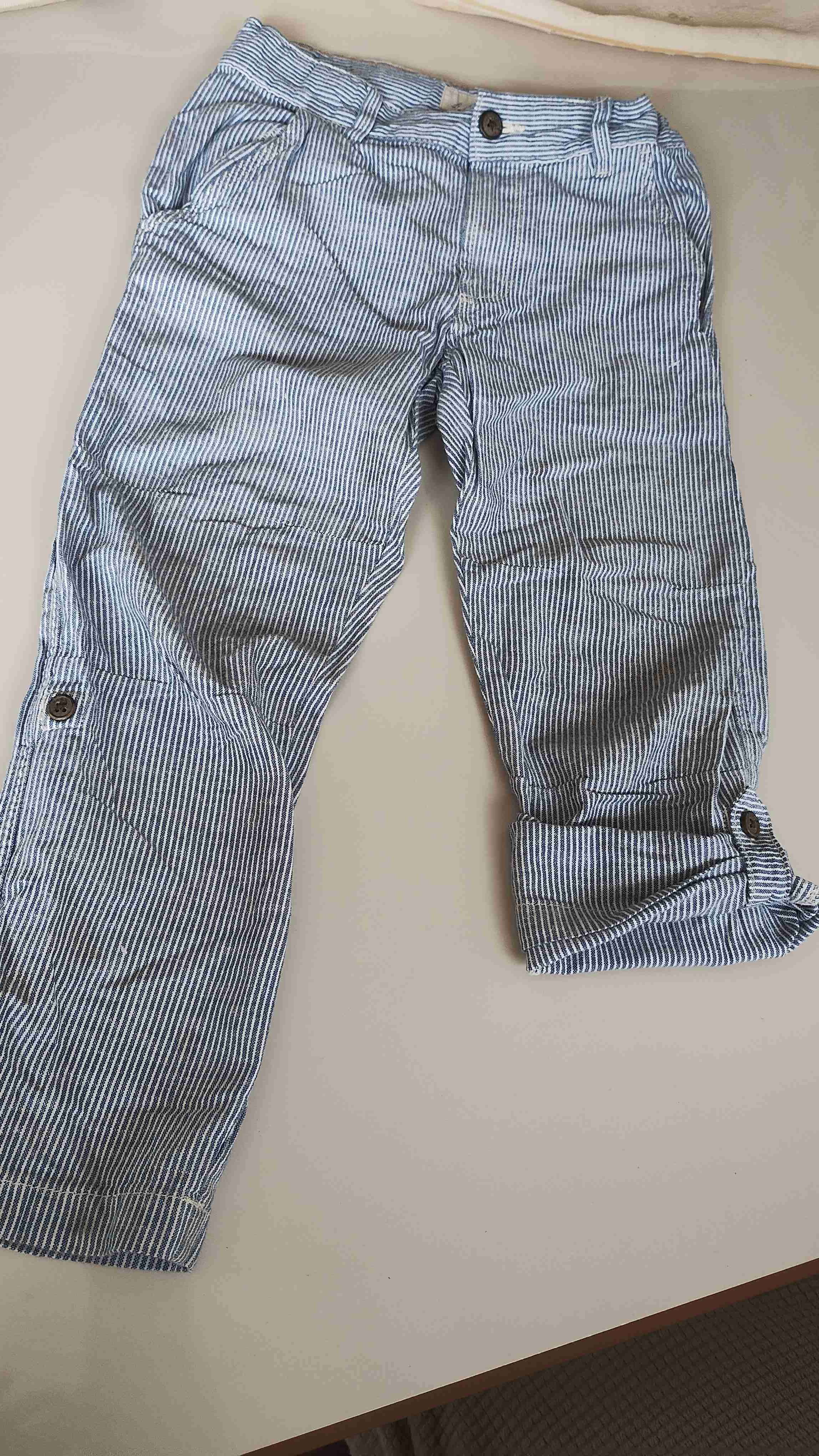 Pantalón de verano  H&M a rayas azul claro - miniatura 4
