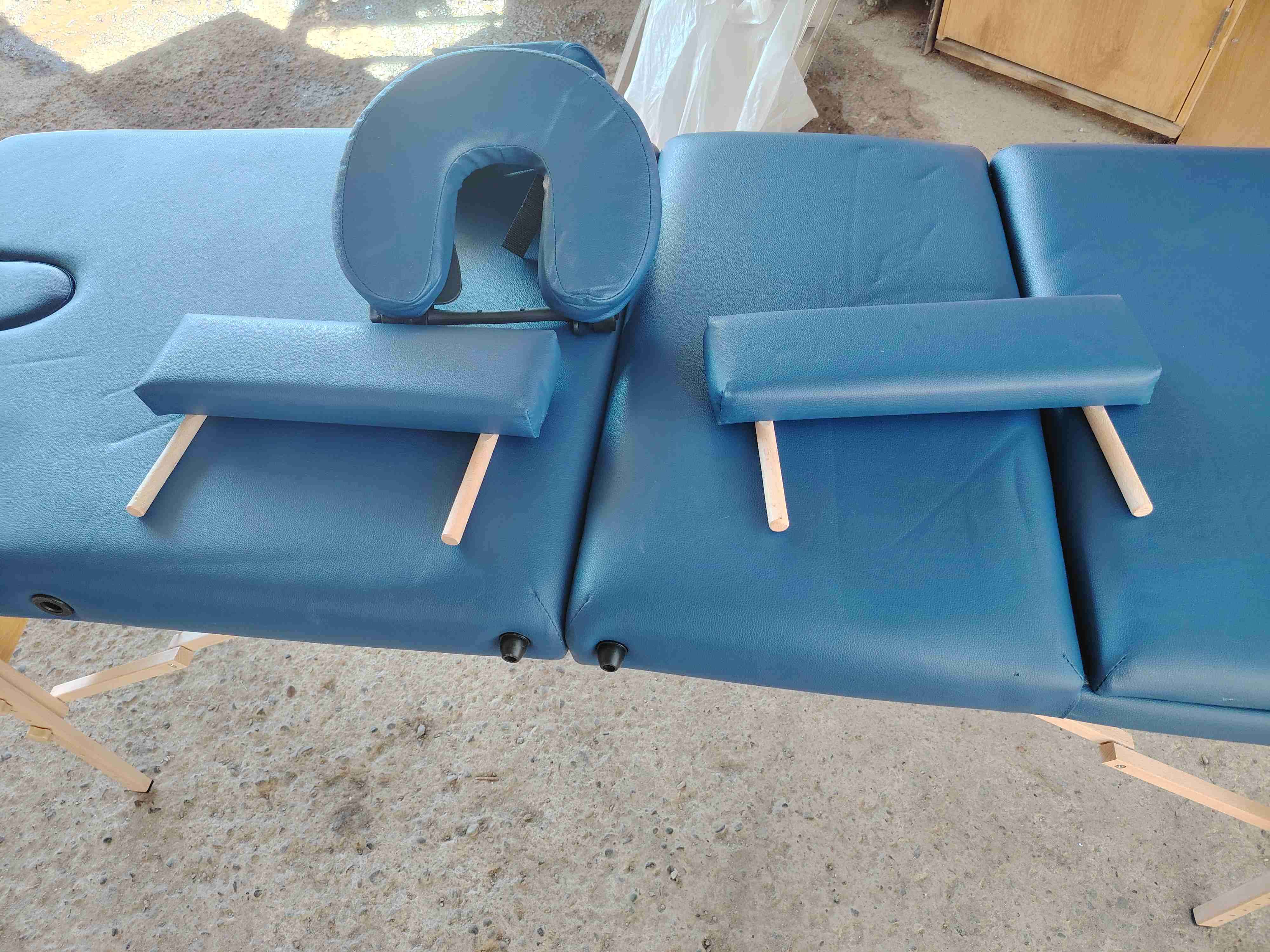 Camilla de masaje plegable azul - miniatura 1