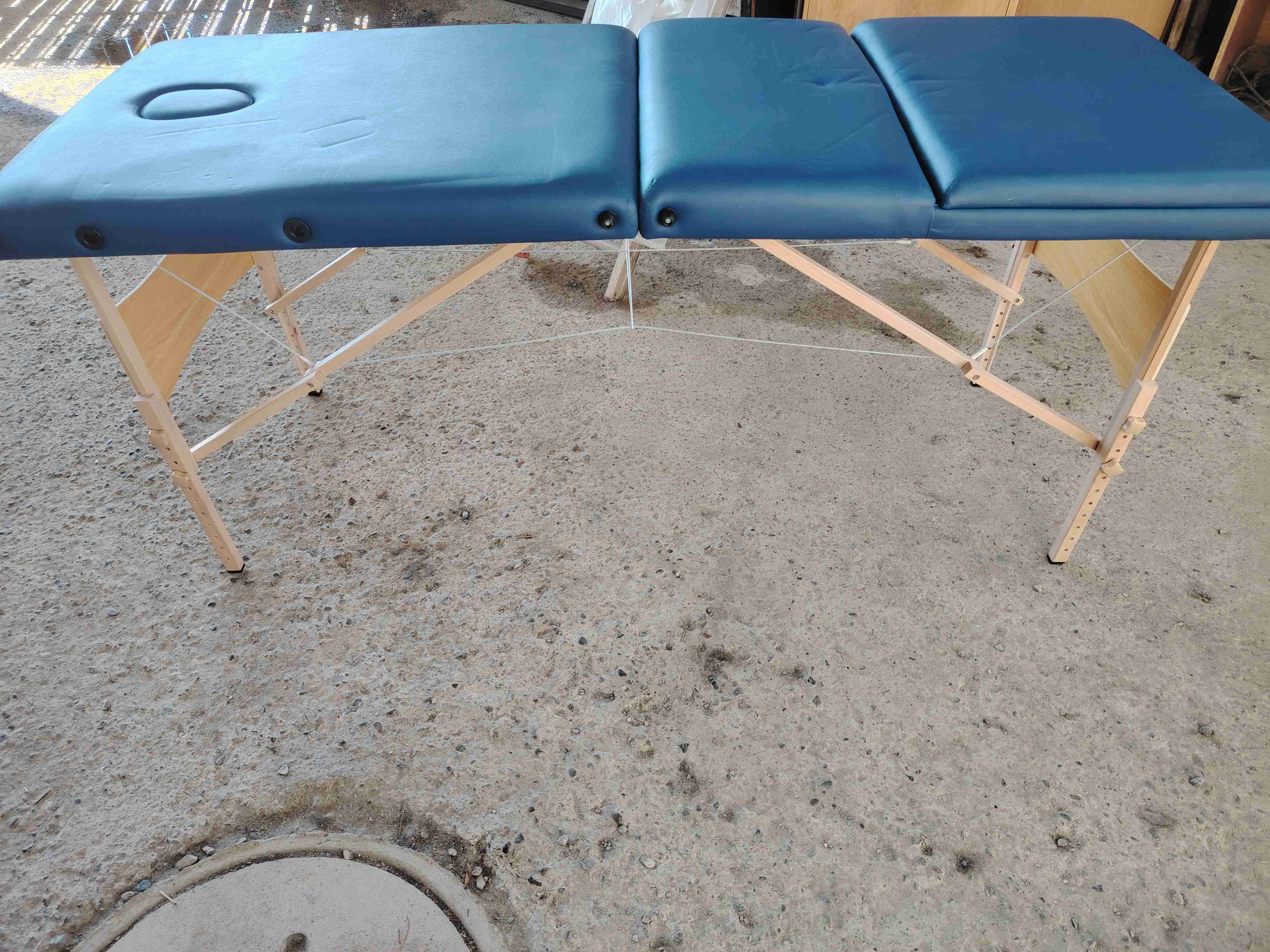 Camilla de masaje plegable azul - miniatura 2