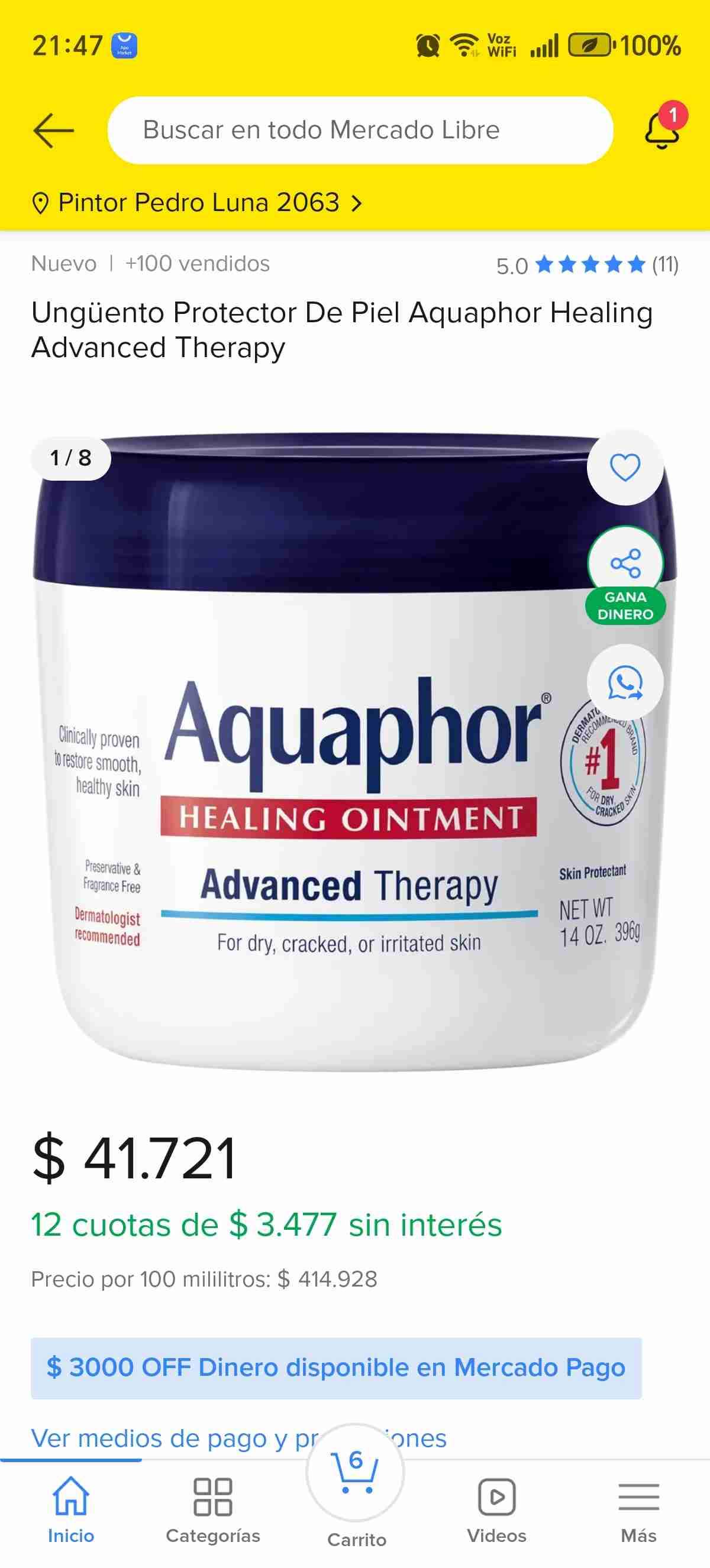 Ungüento Aquaphor 396g