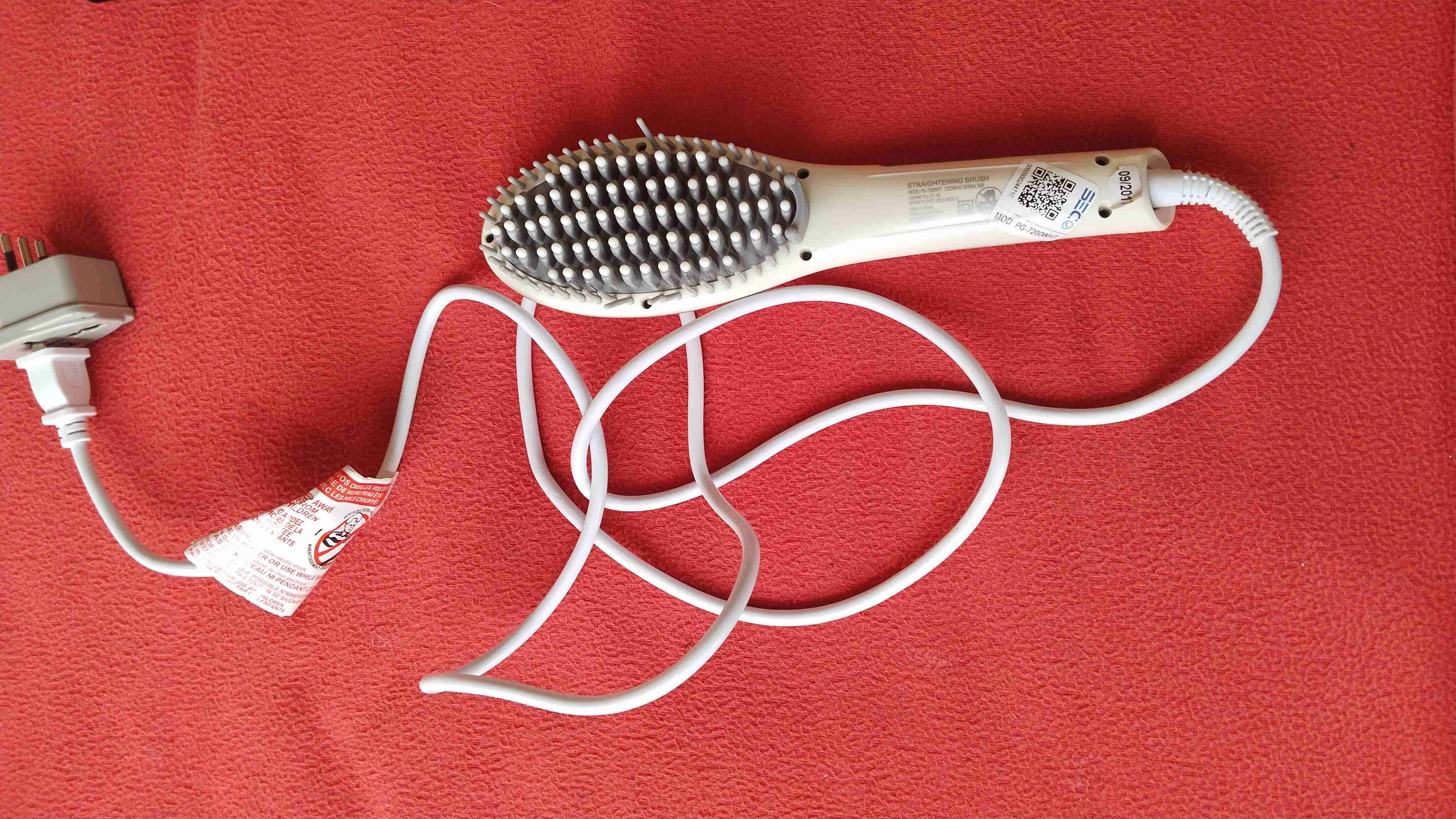 Cepillo alisador eléctrico blanco - miniatura 1