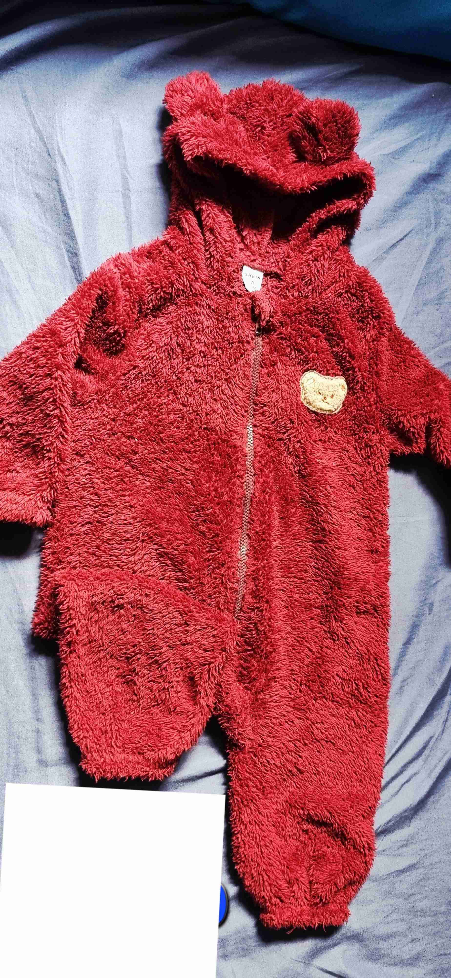 Enterito peludo rojo para bebé - miniatura 1