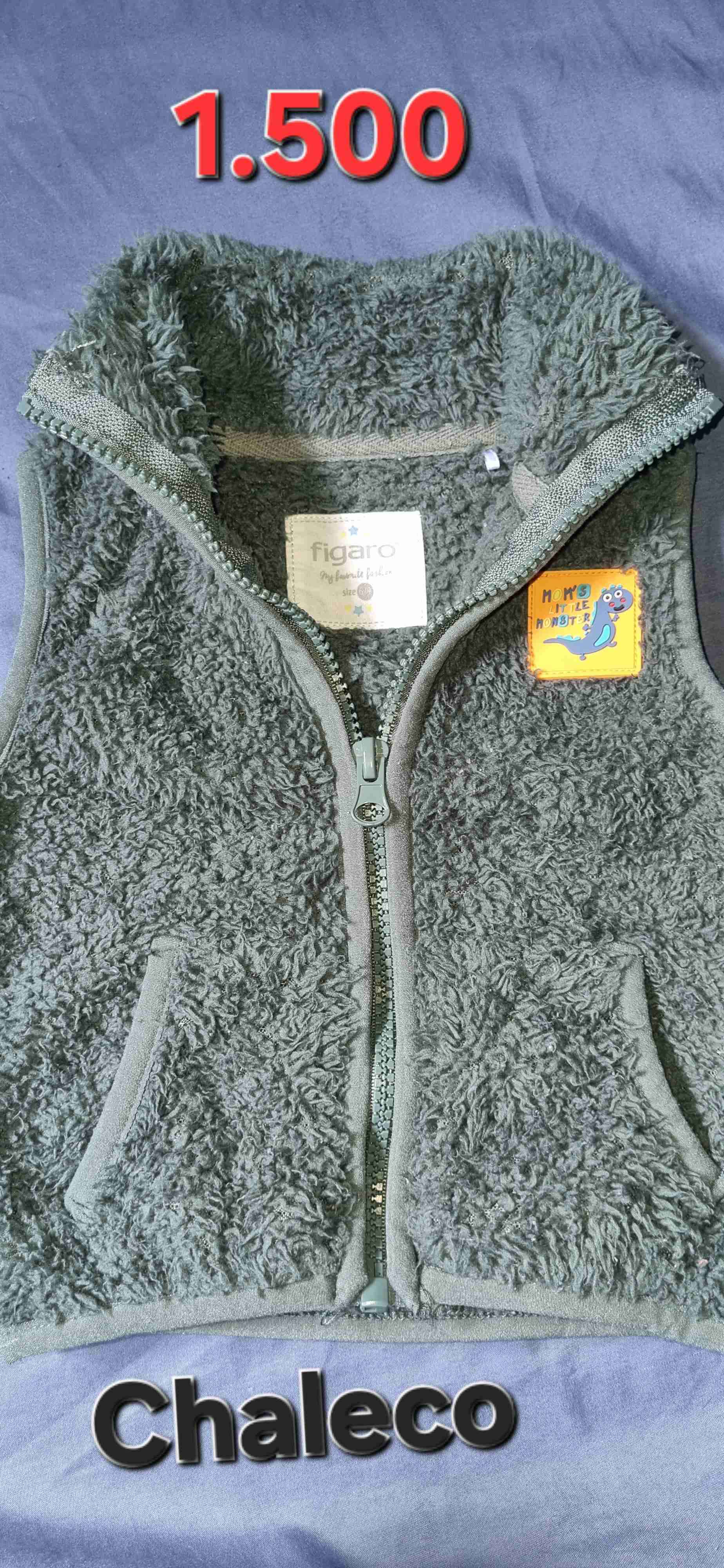 Chaleco polar gris para niño - miniatura 1