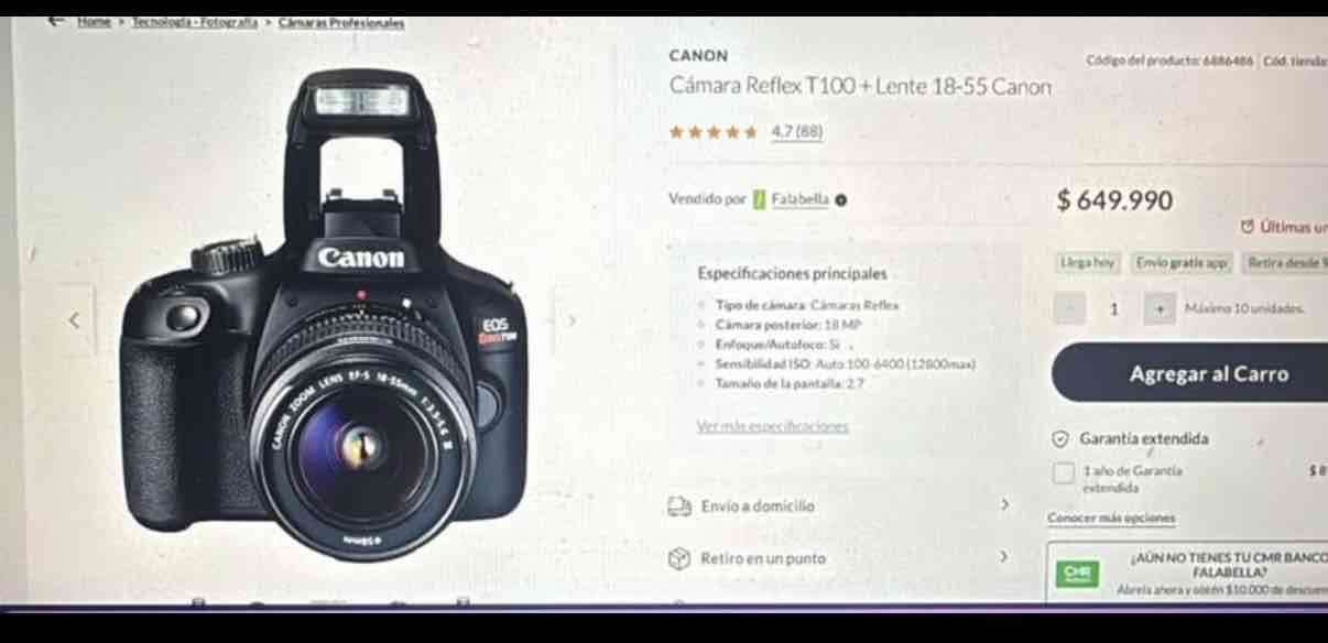 Cámara réflex Canon con cargador - miniatura 4