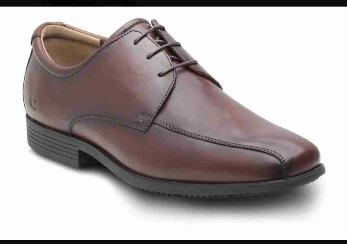 Zapatos de vestir marrón cuero marca Cardinale. - miniatura 2