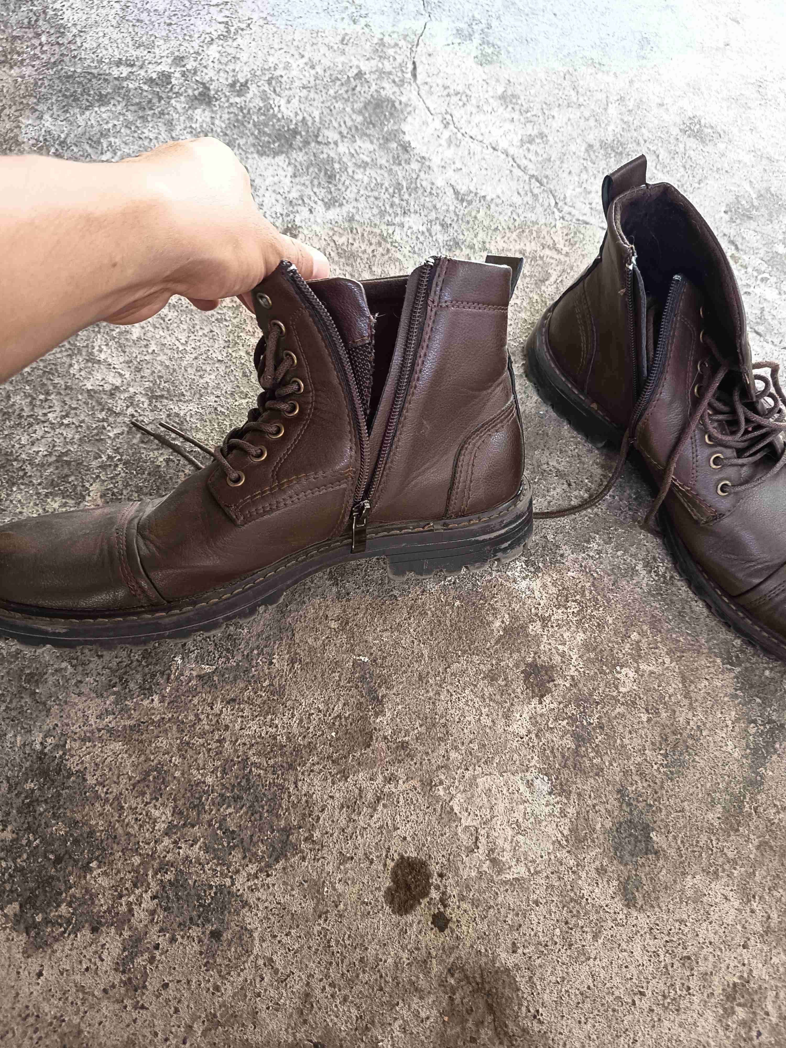 Botas de cuero marrón - miniatura 3