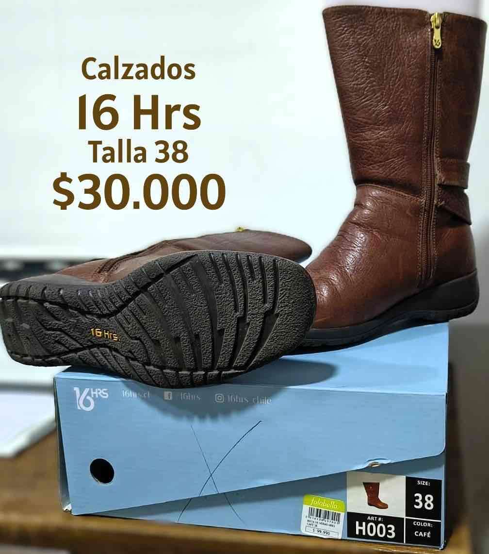 Botas 16 Hrs café talla 38 - miniatura 1