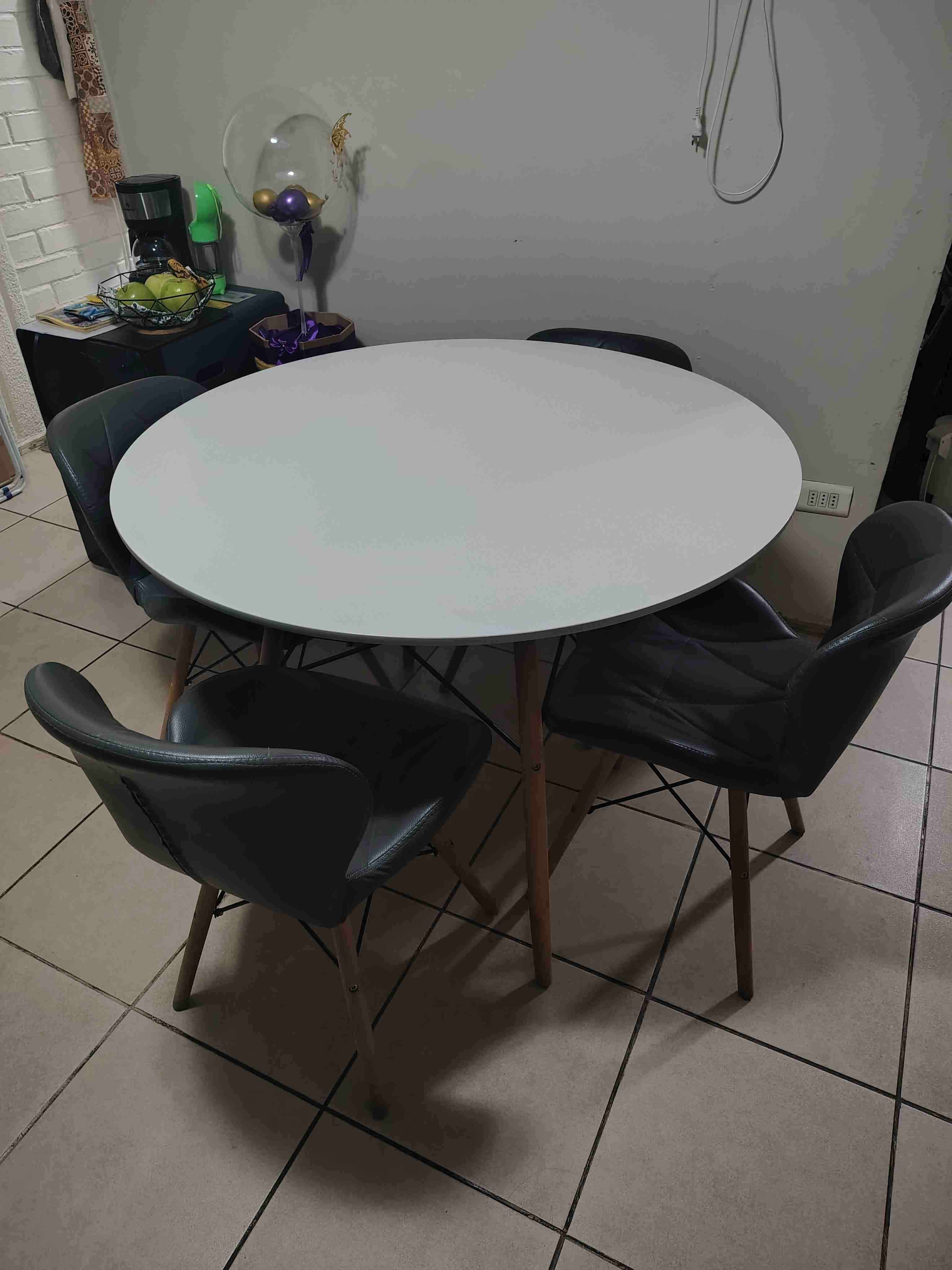 Conjunto comedor redondo moderno - miniatura 2