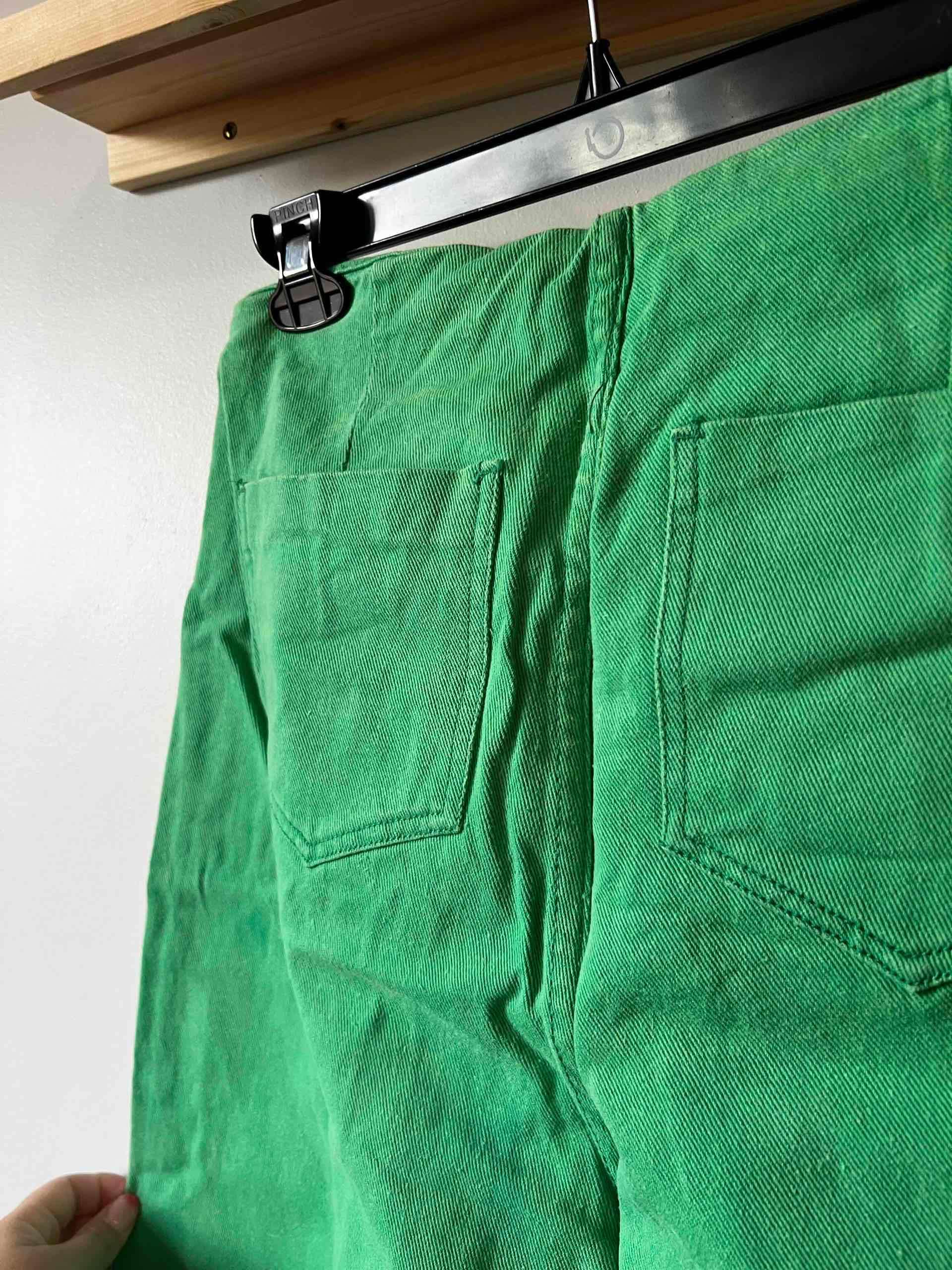 Pantalones verdes de pierna ancha - miniatura 5