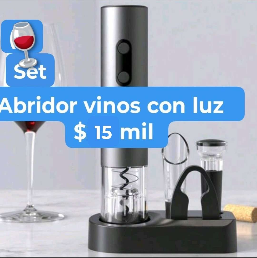 Set abridor de vinos eléctrico