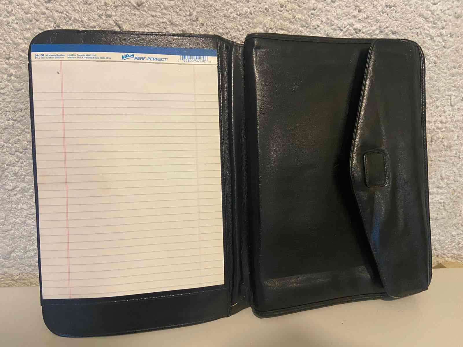 Portadocumentos negro de cuero - miniatura 3